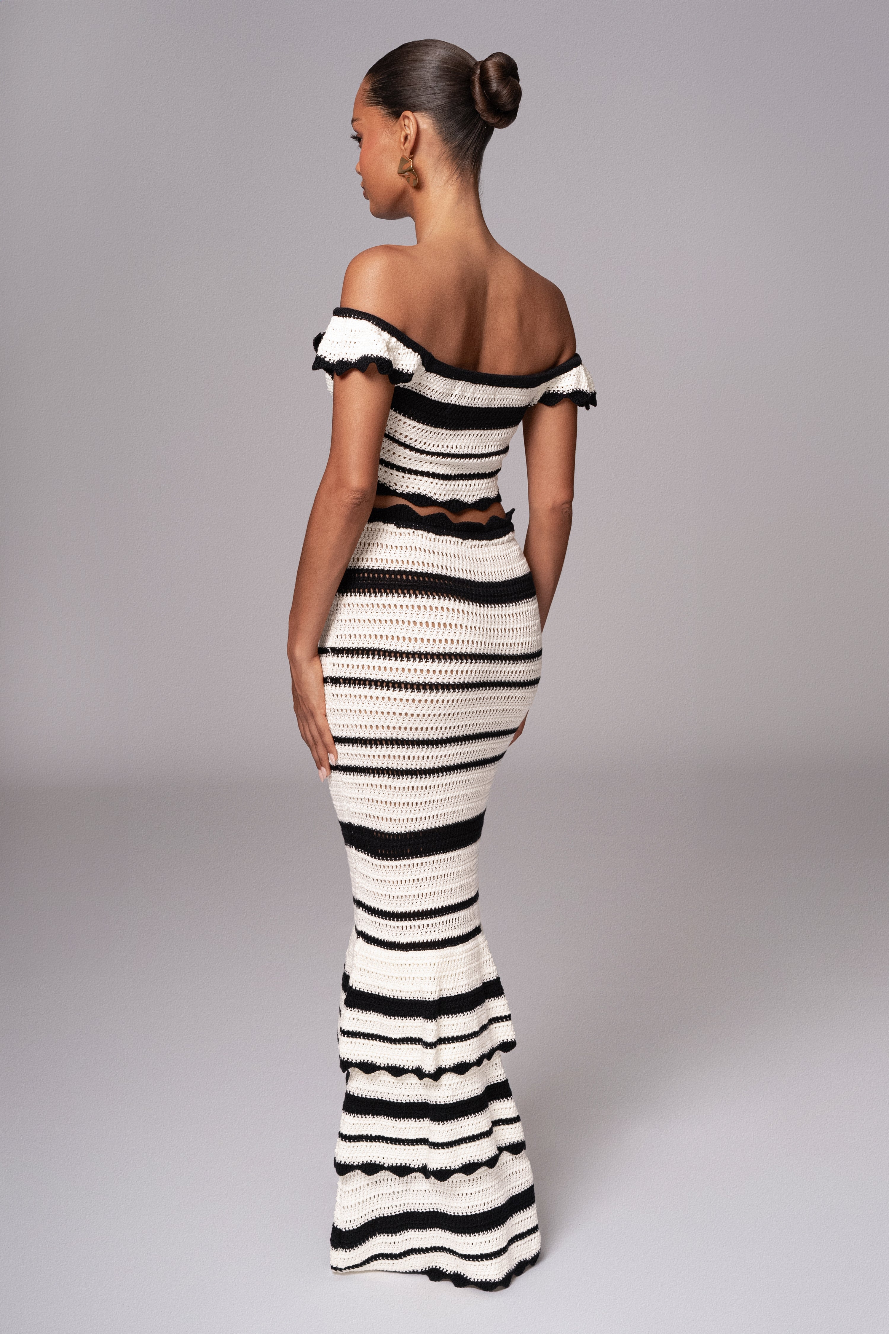 Black Corazon Ruffle Skirt Set - JLUXLABEL