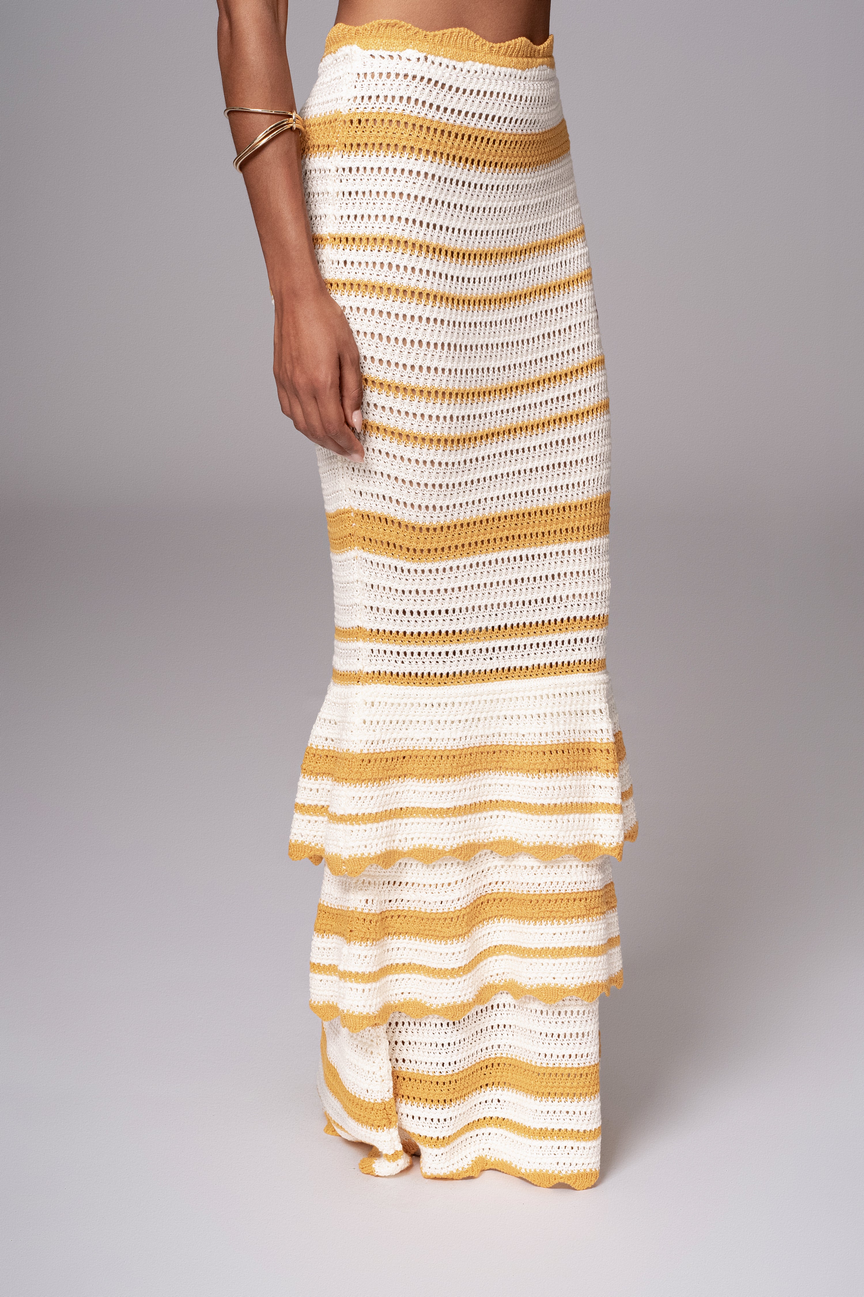 Yellow Corazon Ruffle Skirt Set - JLUXLABEL