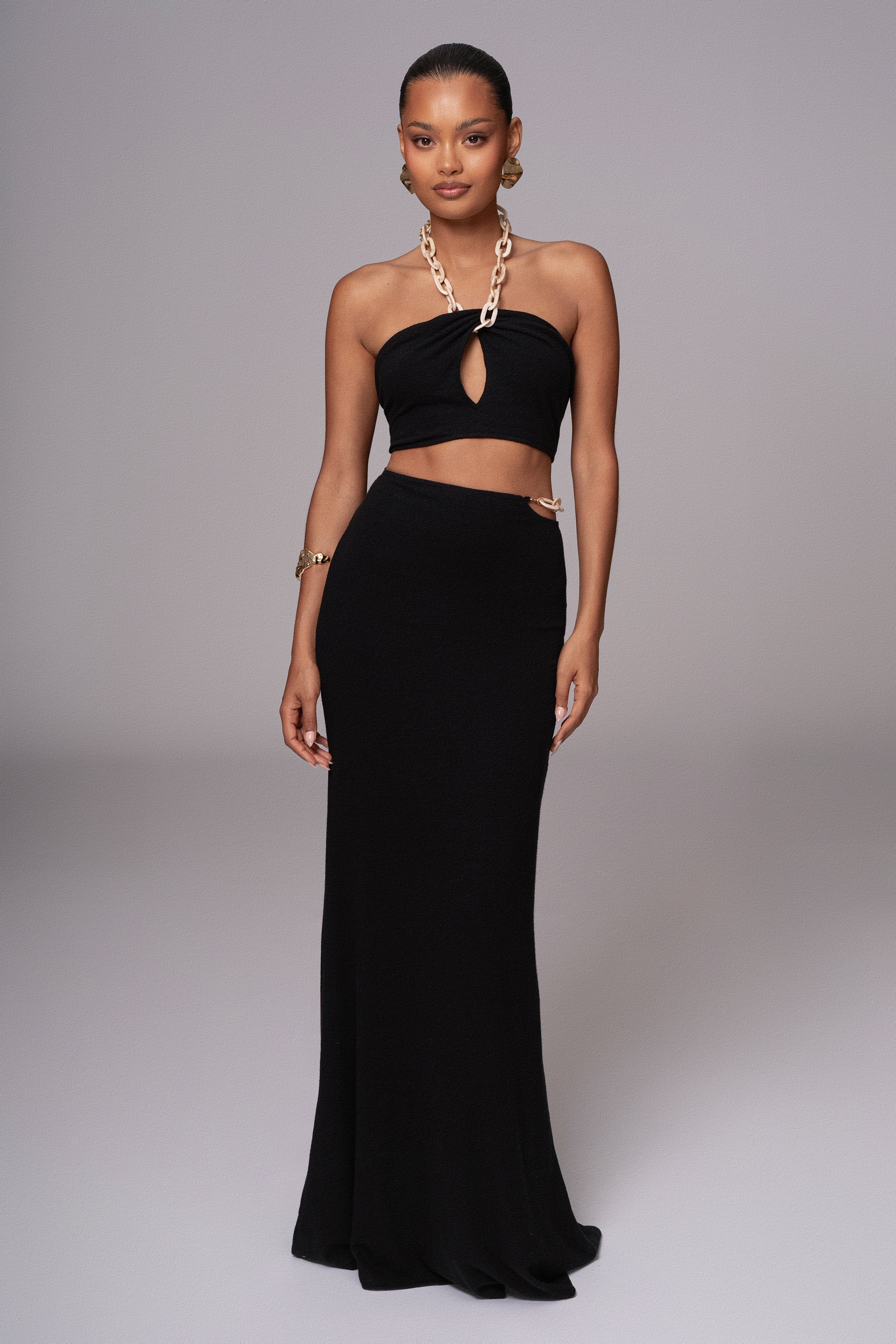 Black Summer Horizon Skirt Set - JLUXLABEL