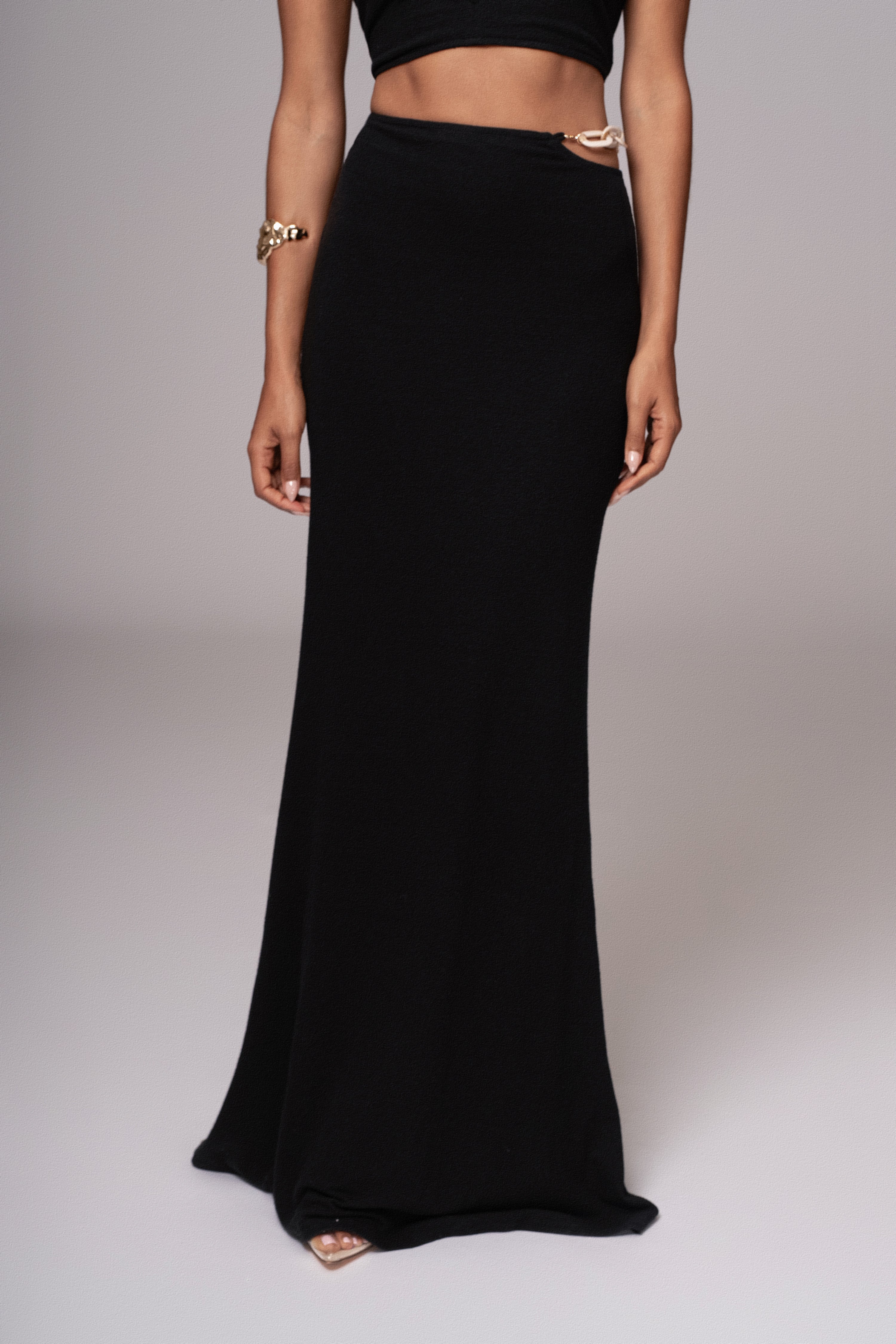 Black Summer Horizon Skirt Set - JLUXLABEL