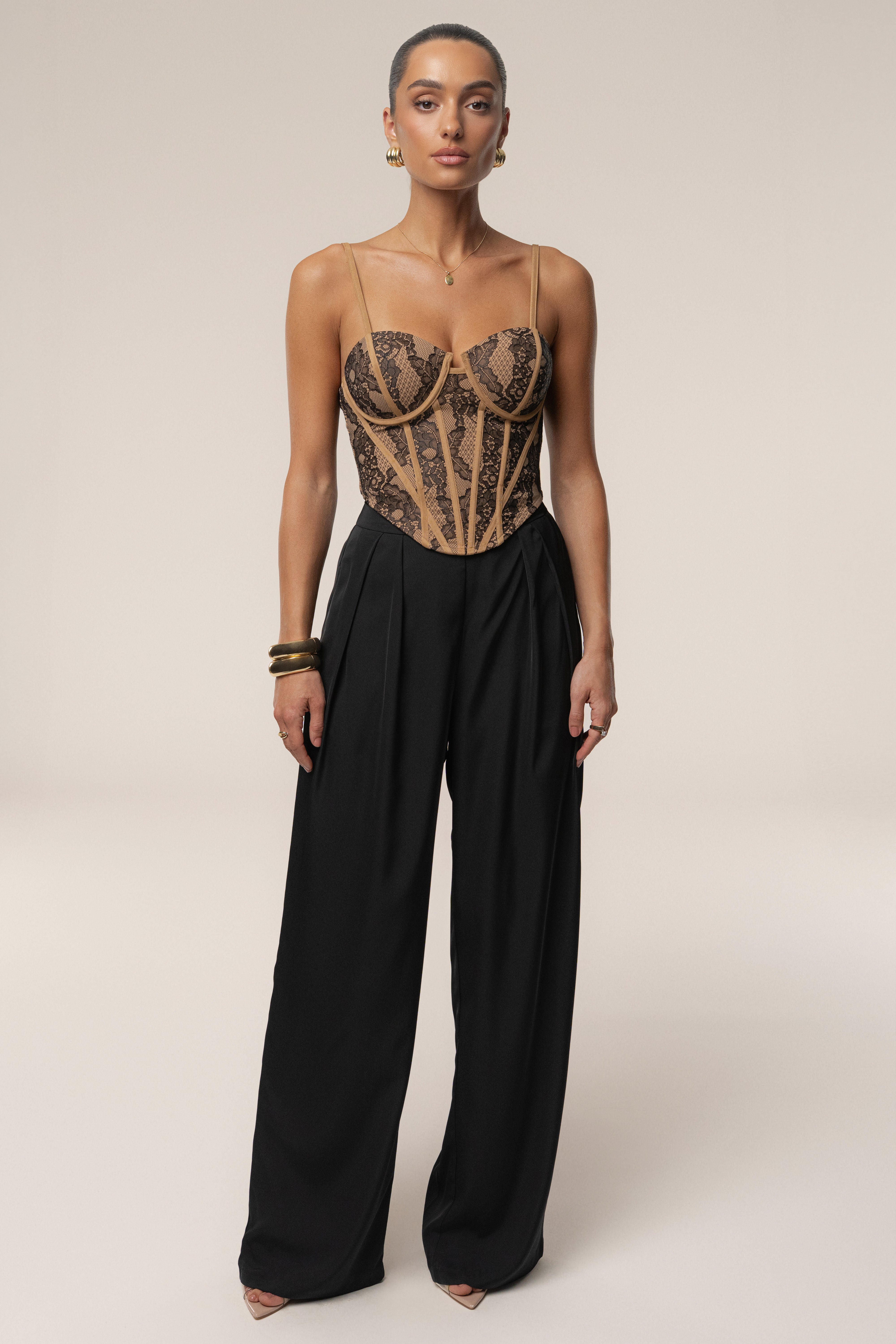 Black Desire Lace Corset - JLUXLABEL