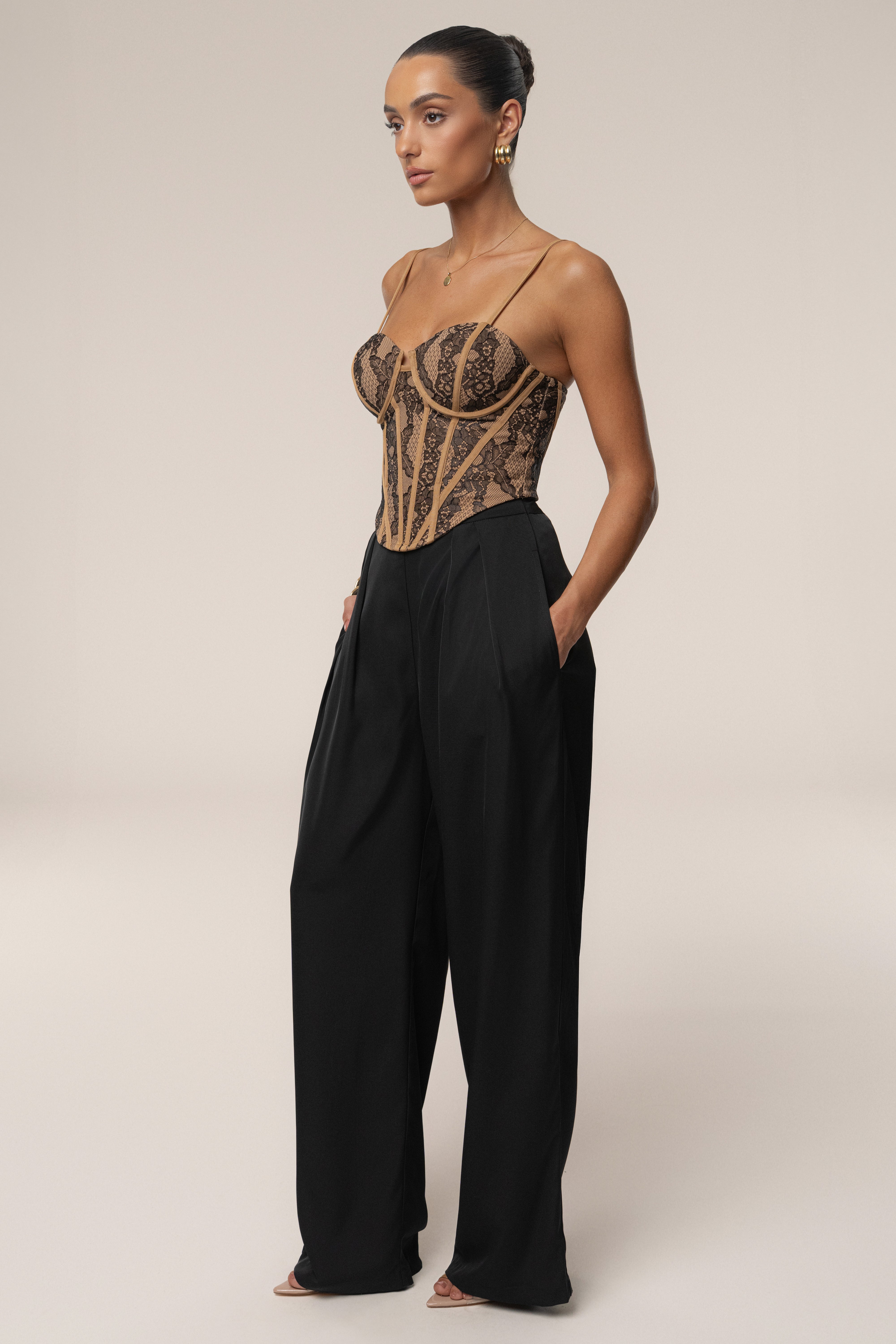 Black Desire Lace Corset - JLUXLABEL