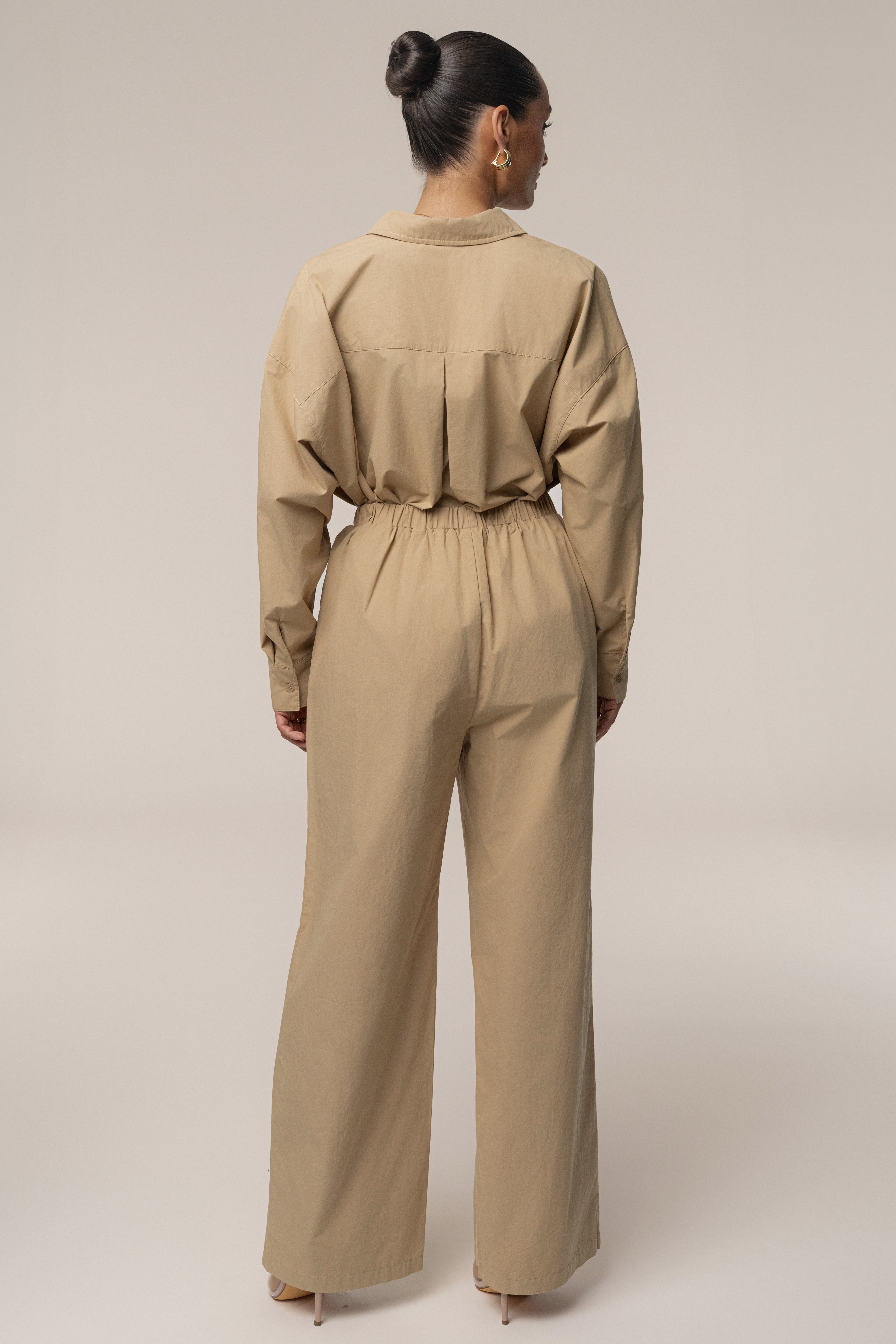 Beige Leon Poplin Pant - JLUXLABEL