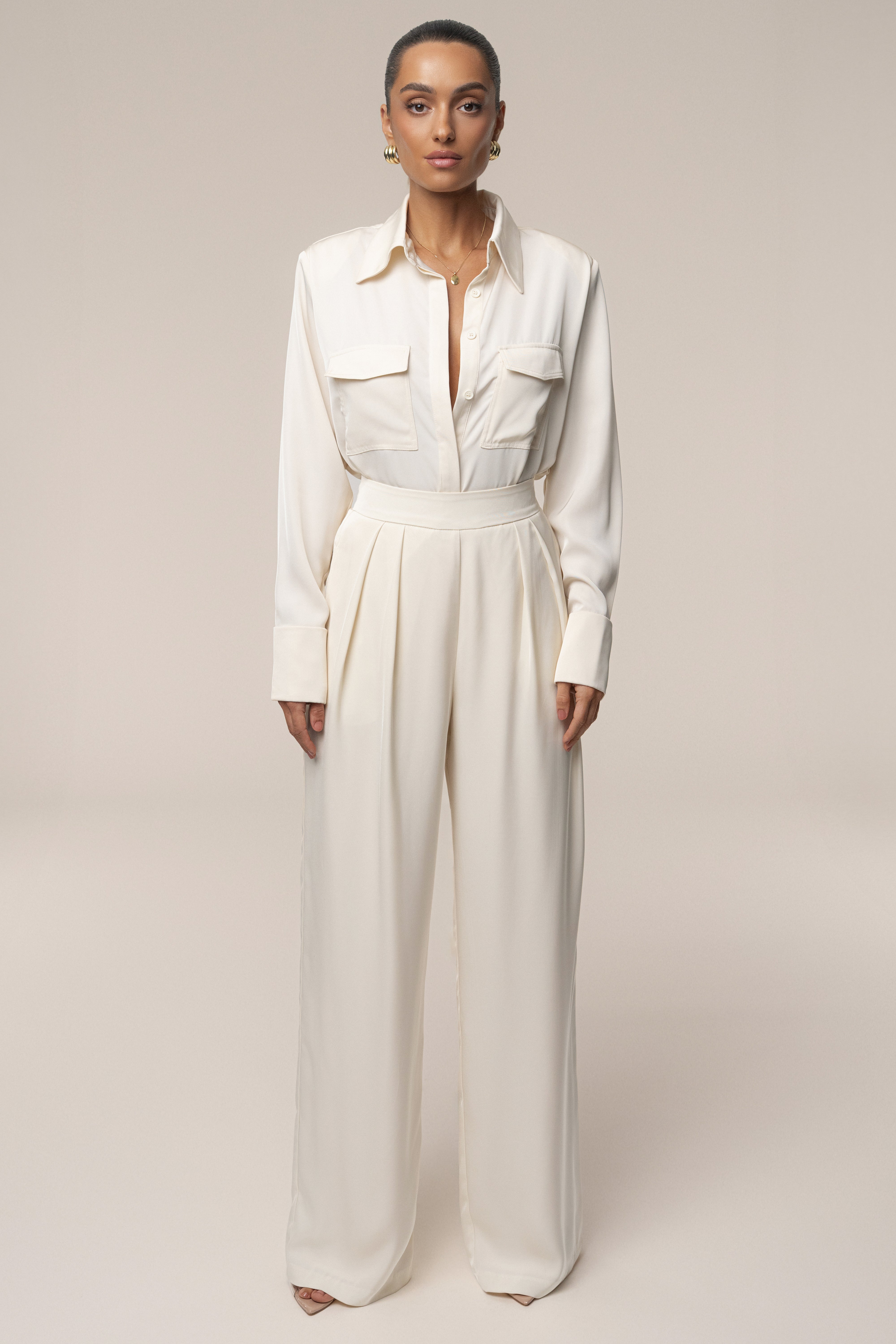 Buttercream Misty Button Up - JLUXLABEL