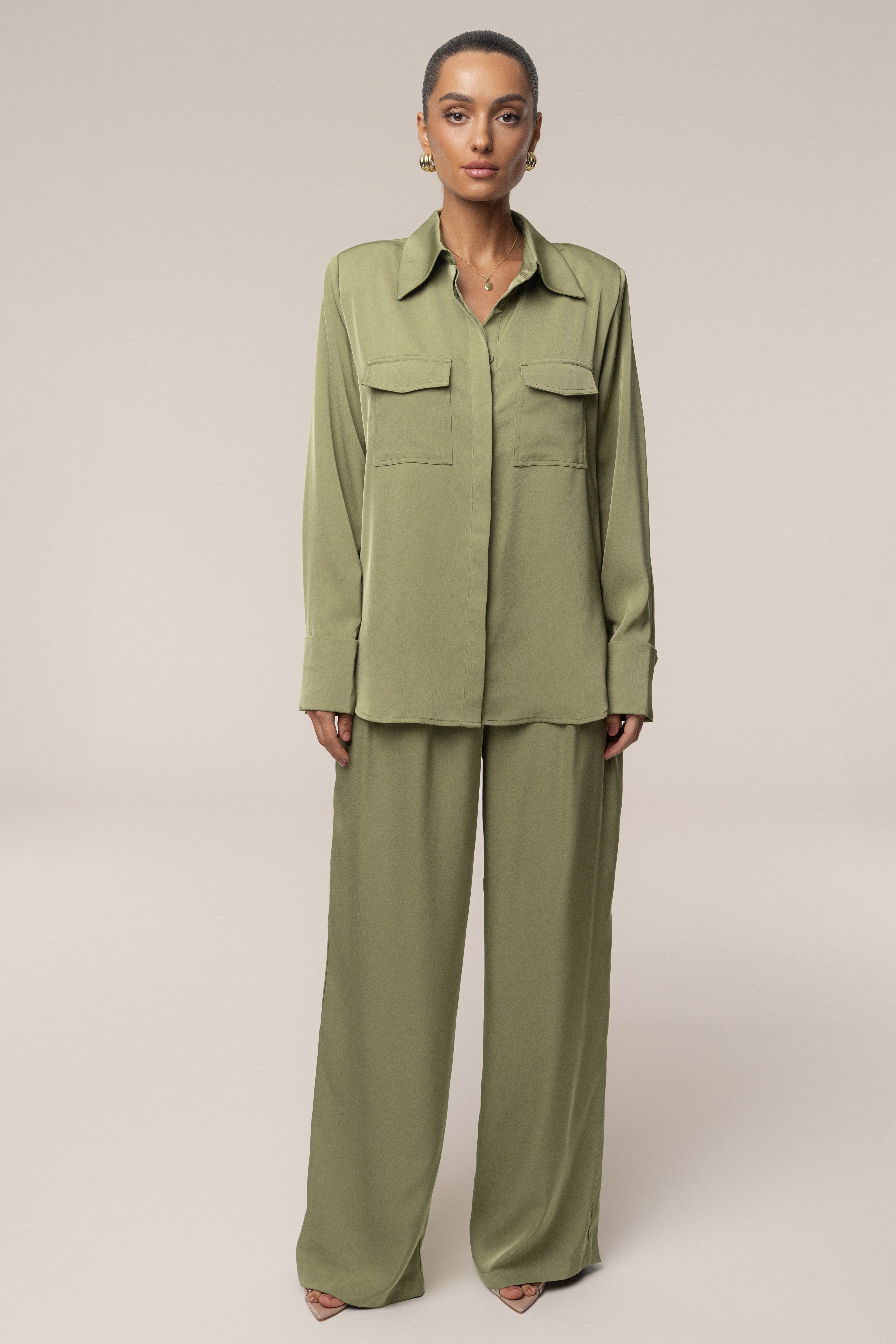 Olive Candice Trousers - JLUXLABEL
