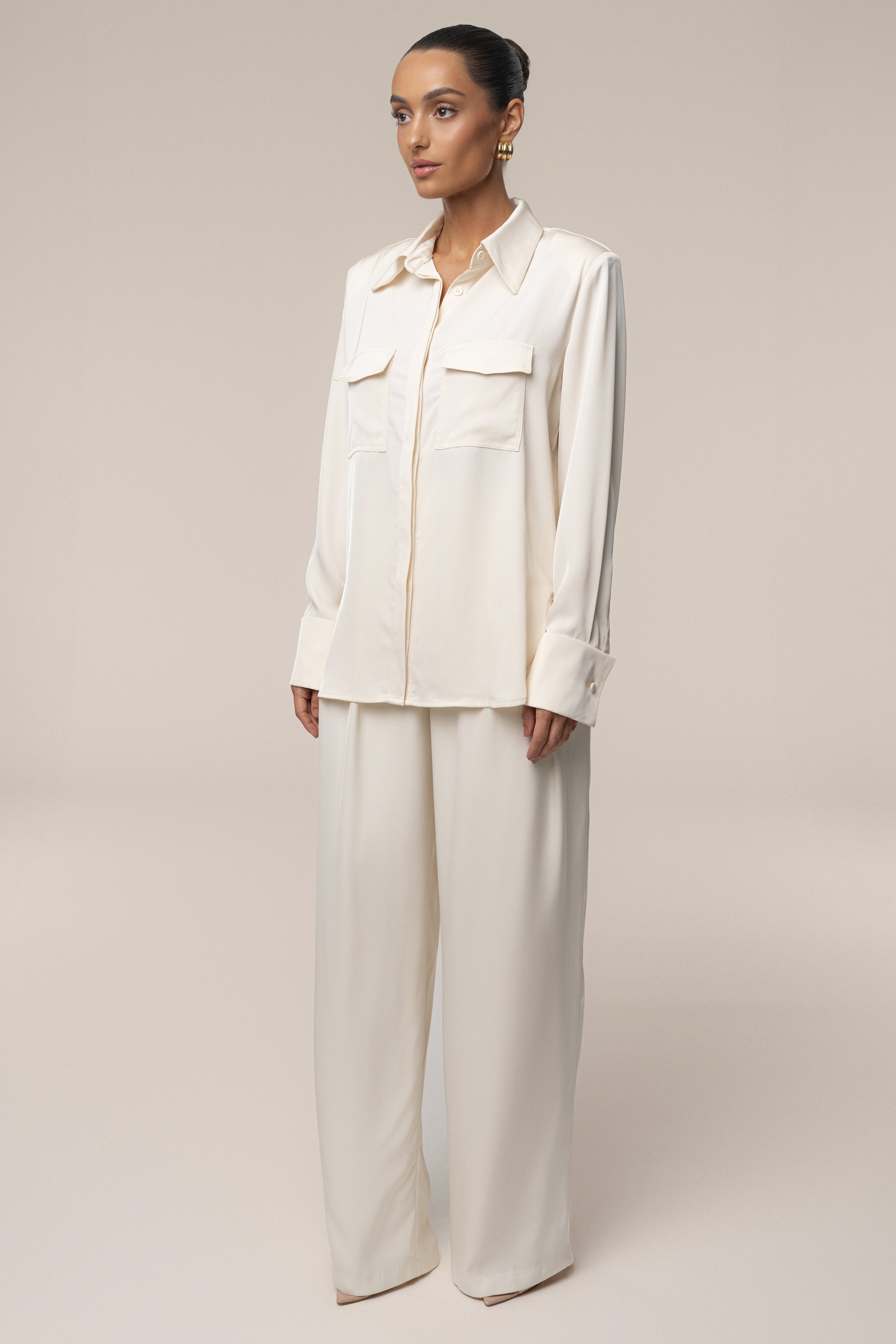 Buttercream Misty Button Up - JLUXLABEL