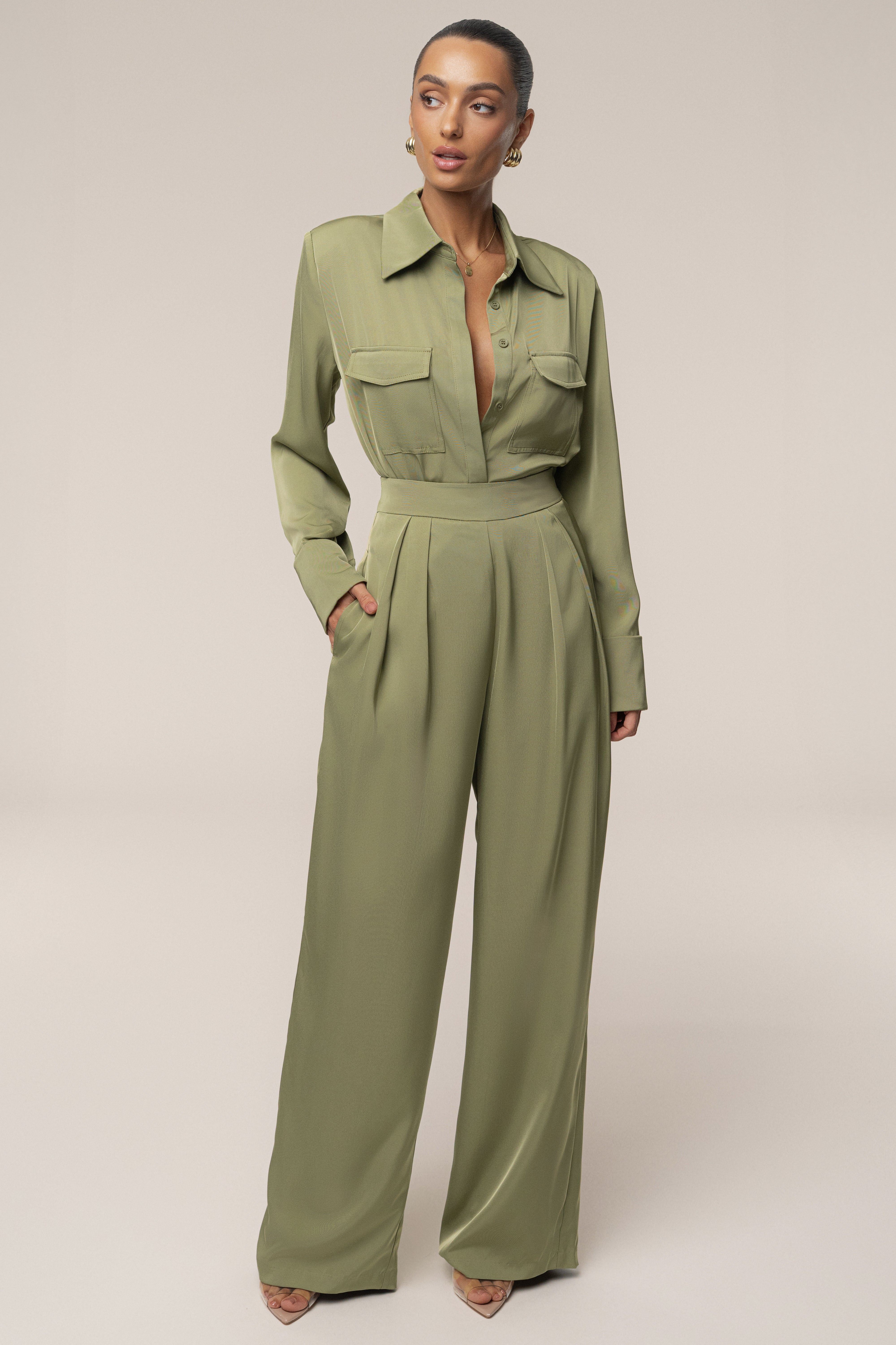 Olive Candice Trousers - JLUXLABEL