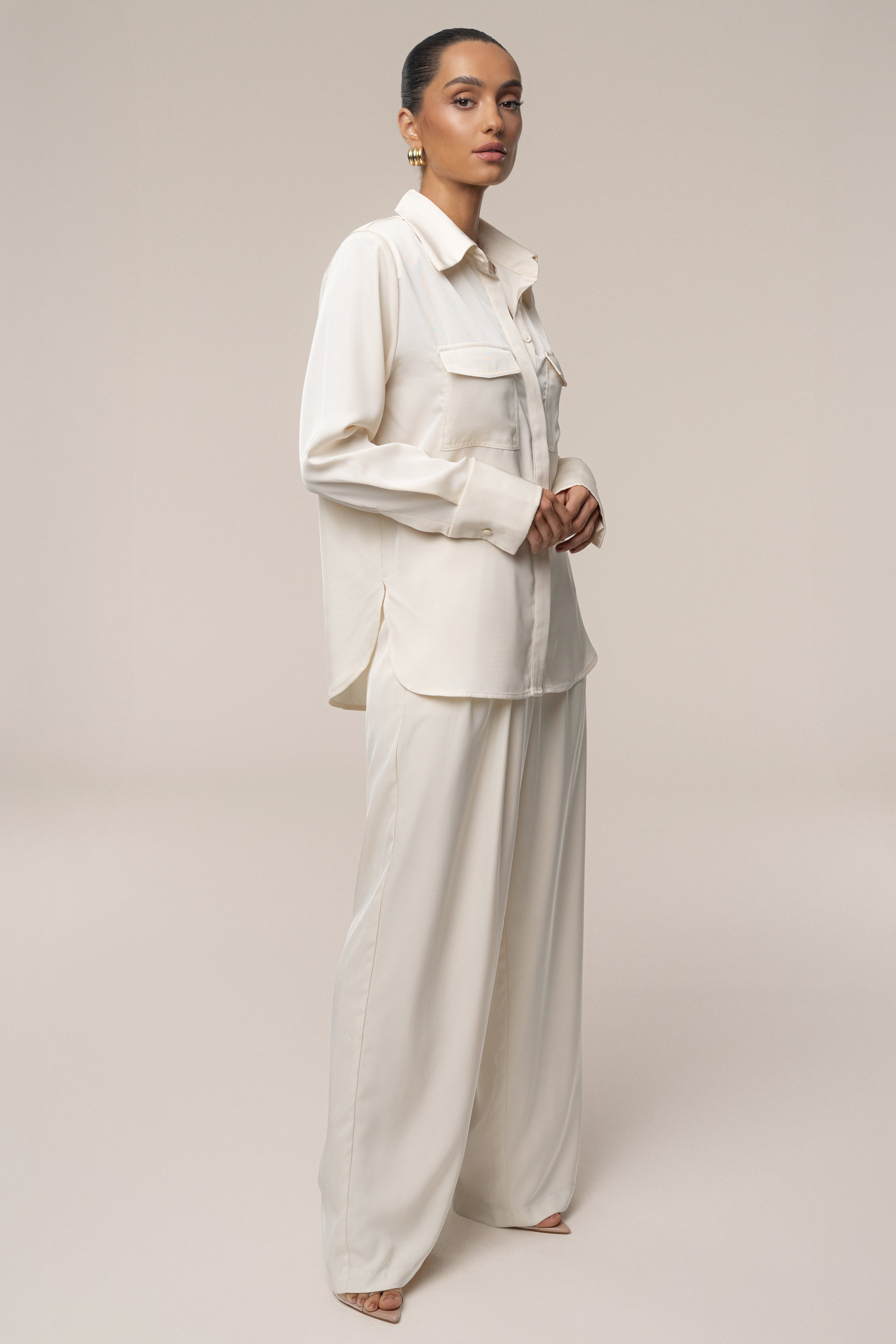 Buttercream Misty Button Up - JLUXLABEL