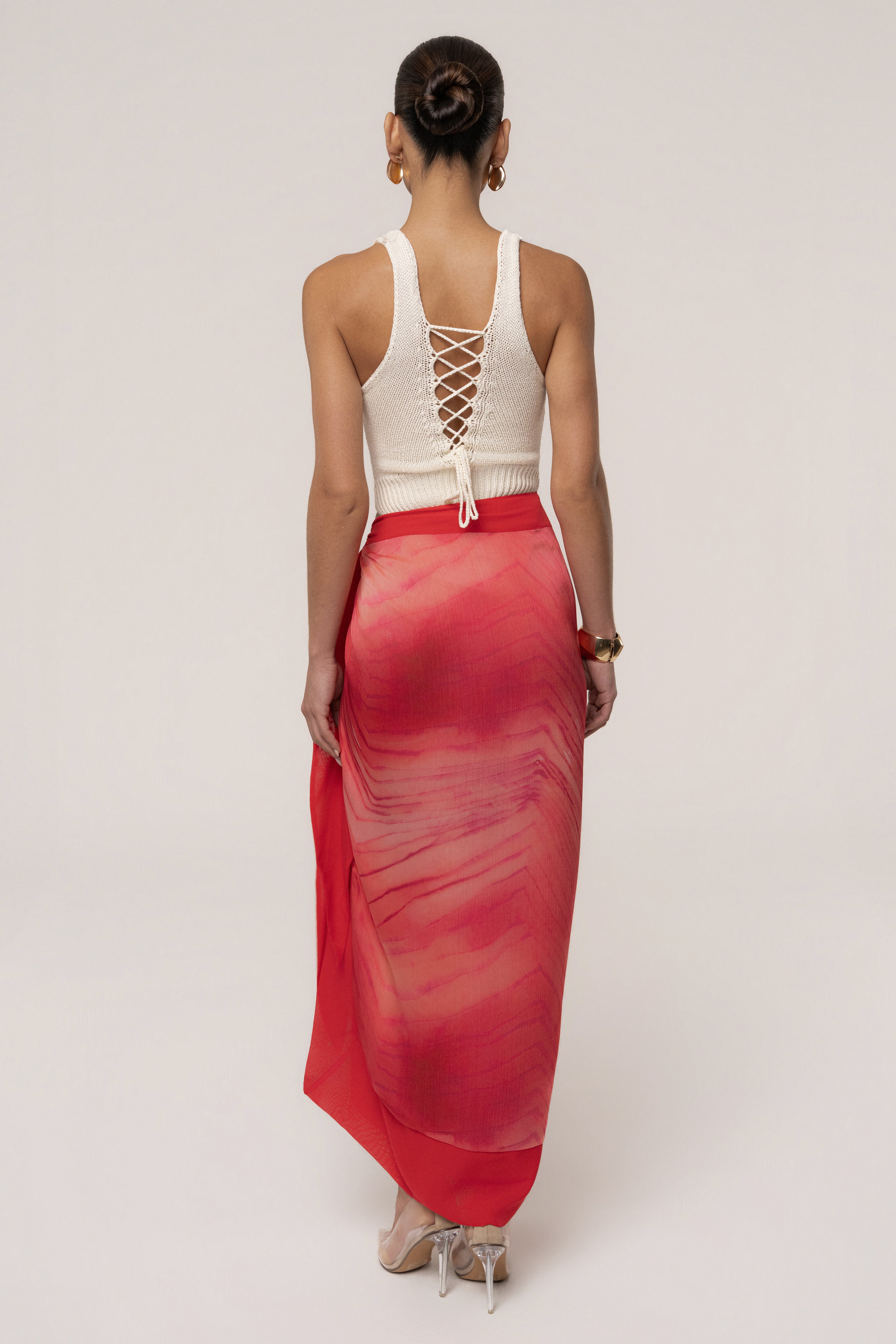 Red Bahía Wrap Skirt