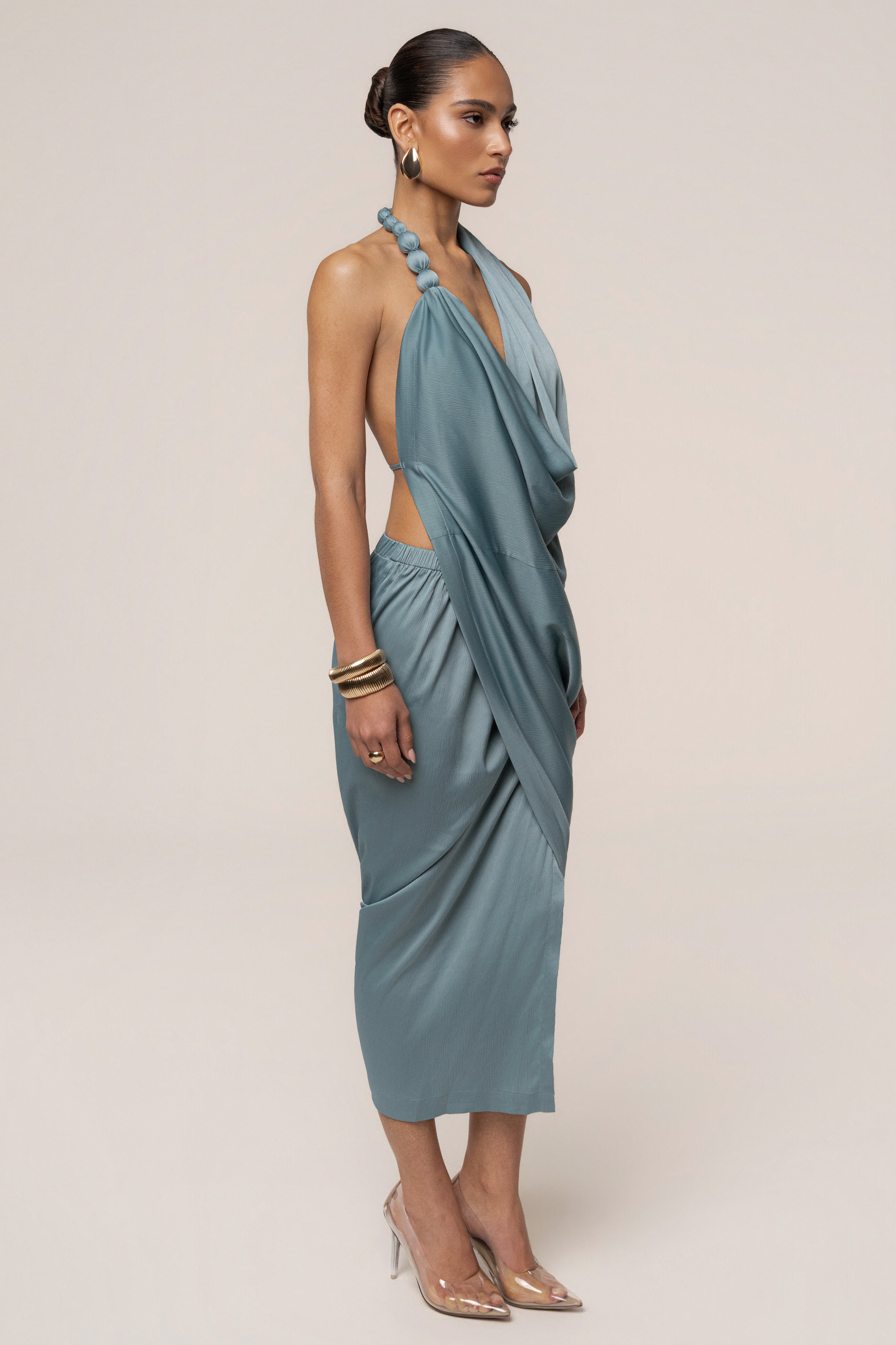 Seafoam Dolce Drape Dress