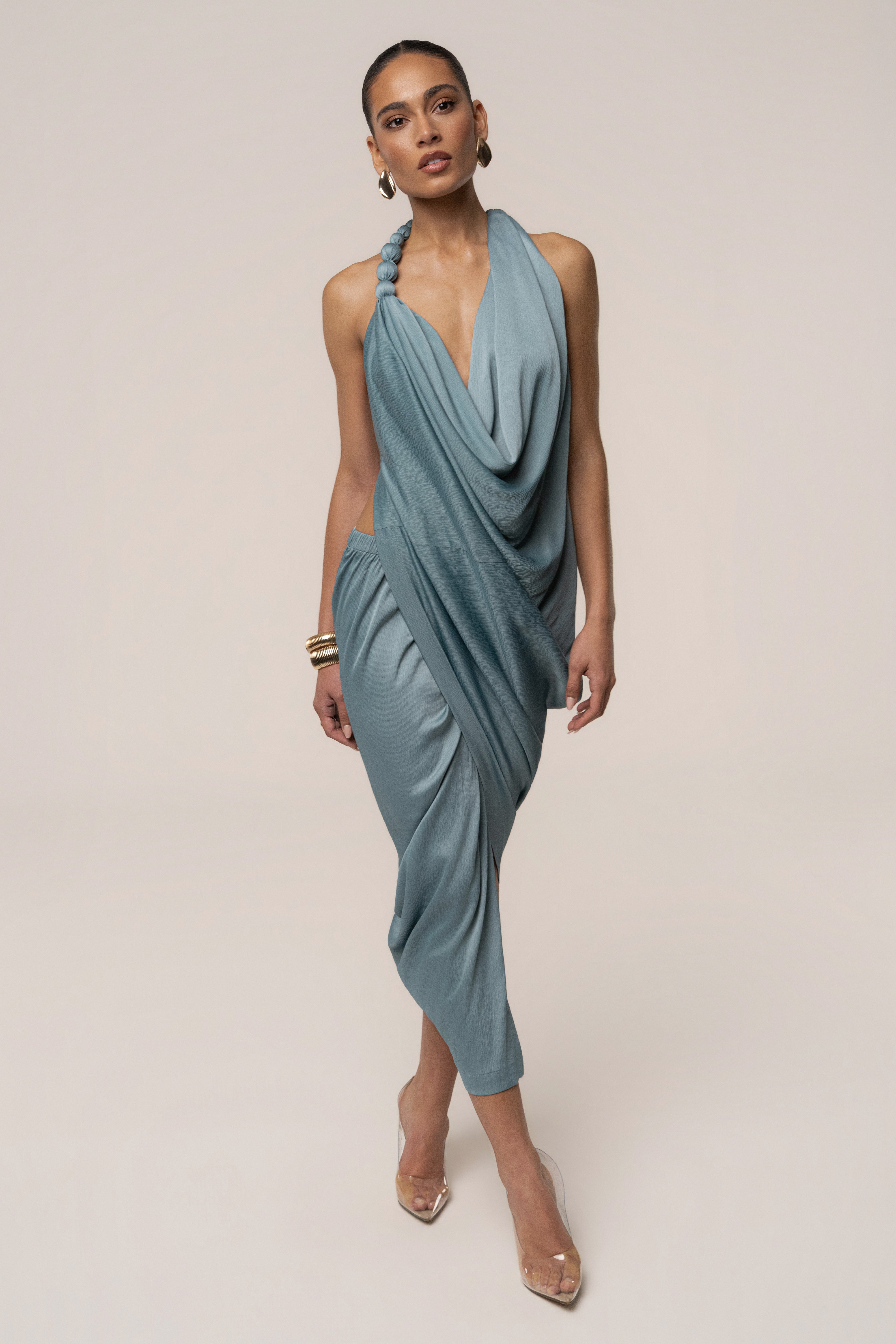Seafoam Dolce Drape Dress