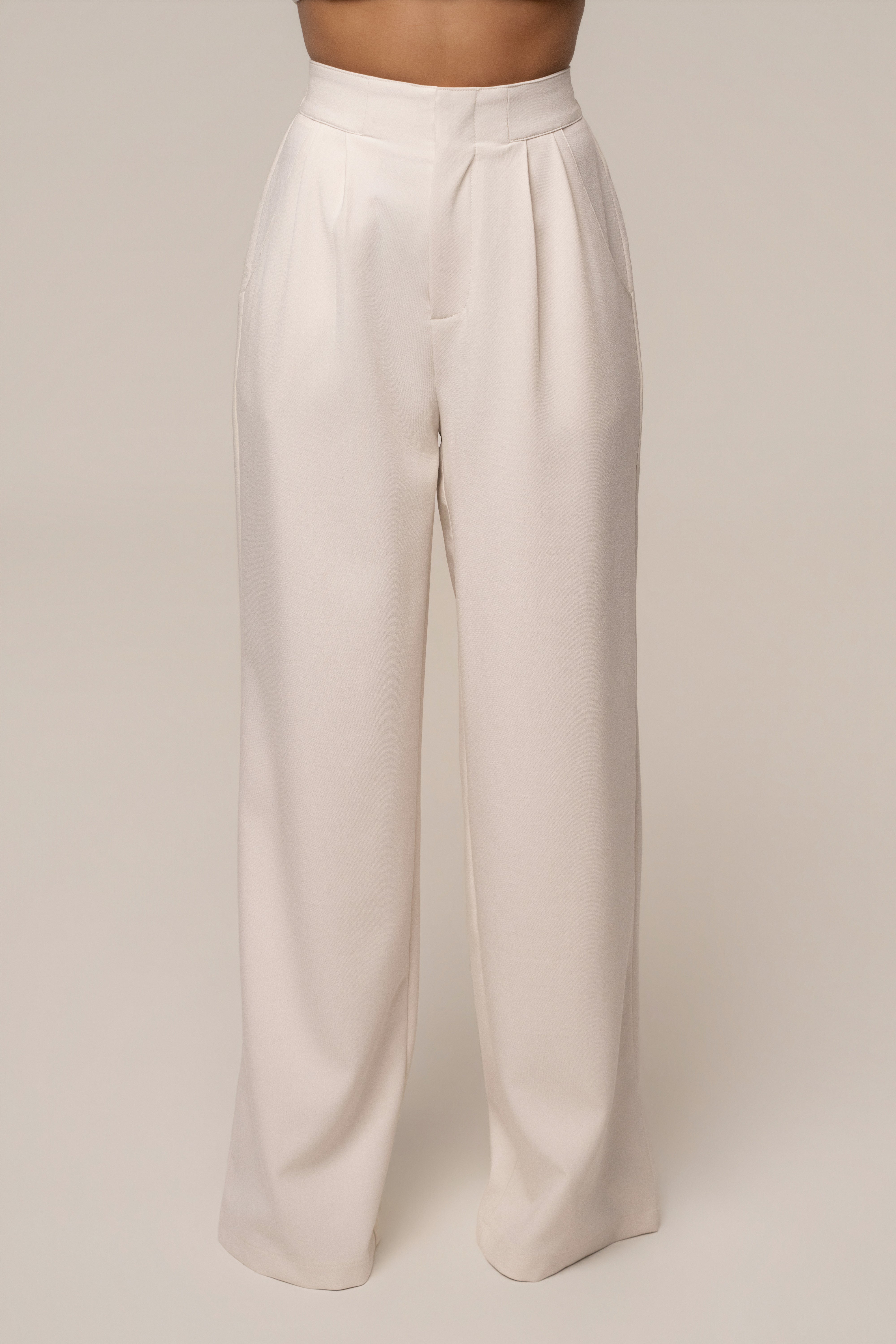 Ivory Always Ready Tailored Trouser | JLUXLABEL