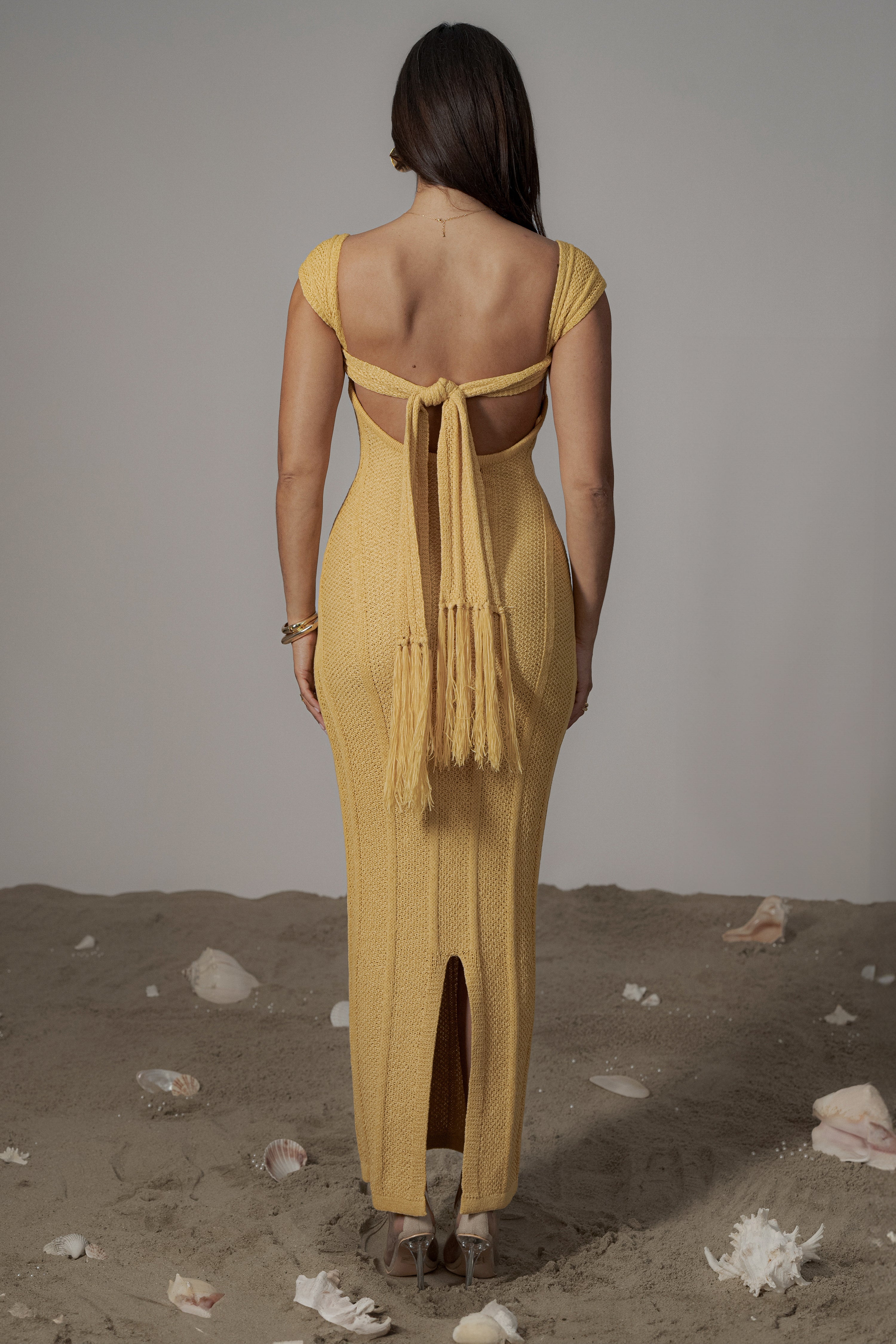 Yellow Blanca Strapless Maxi Dress - JLUXLABEL