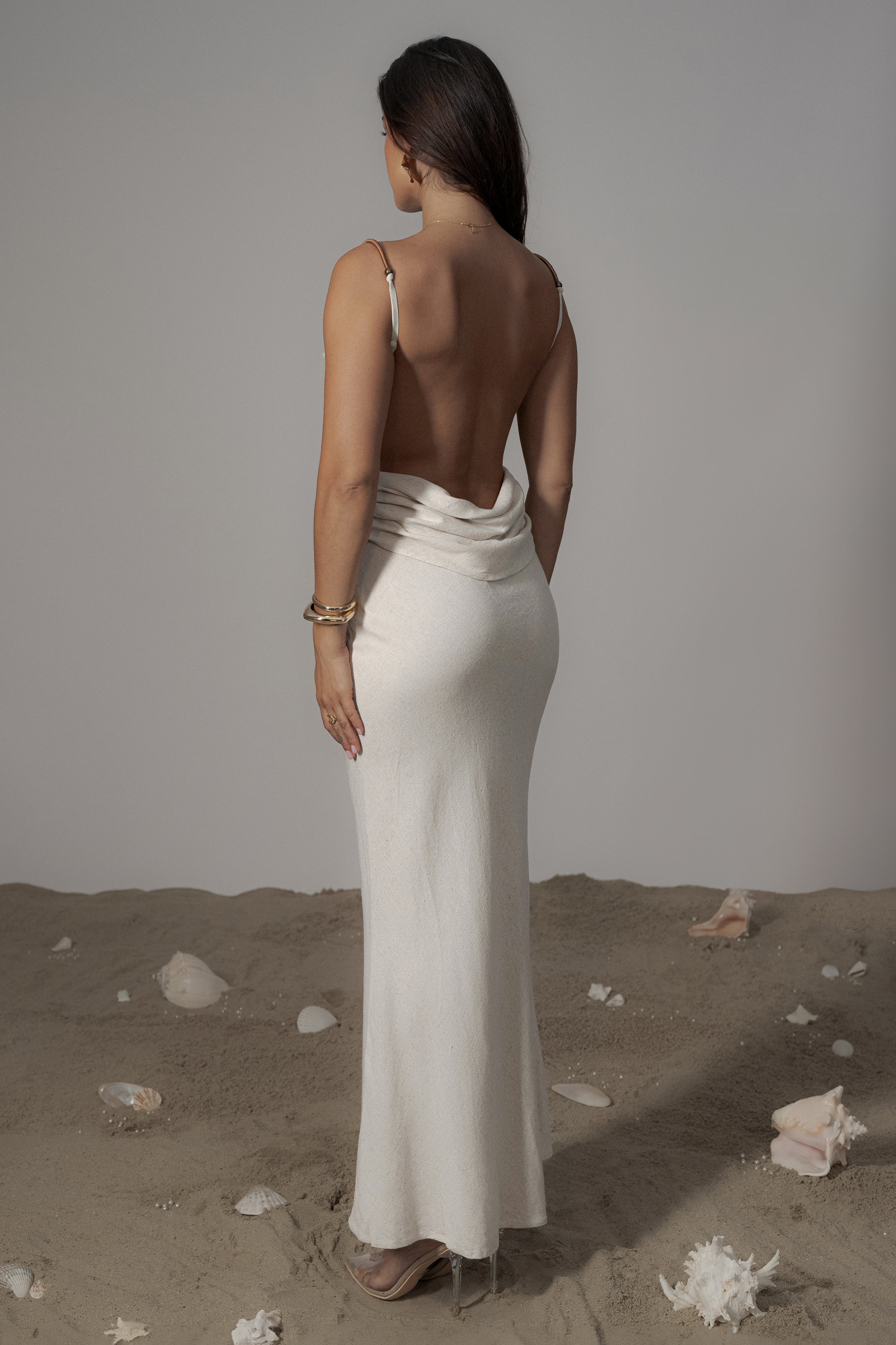 Natural Getaway Linen Maxi Dress - JLUXLABEL