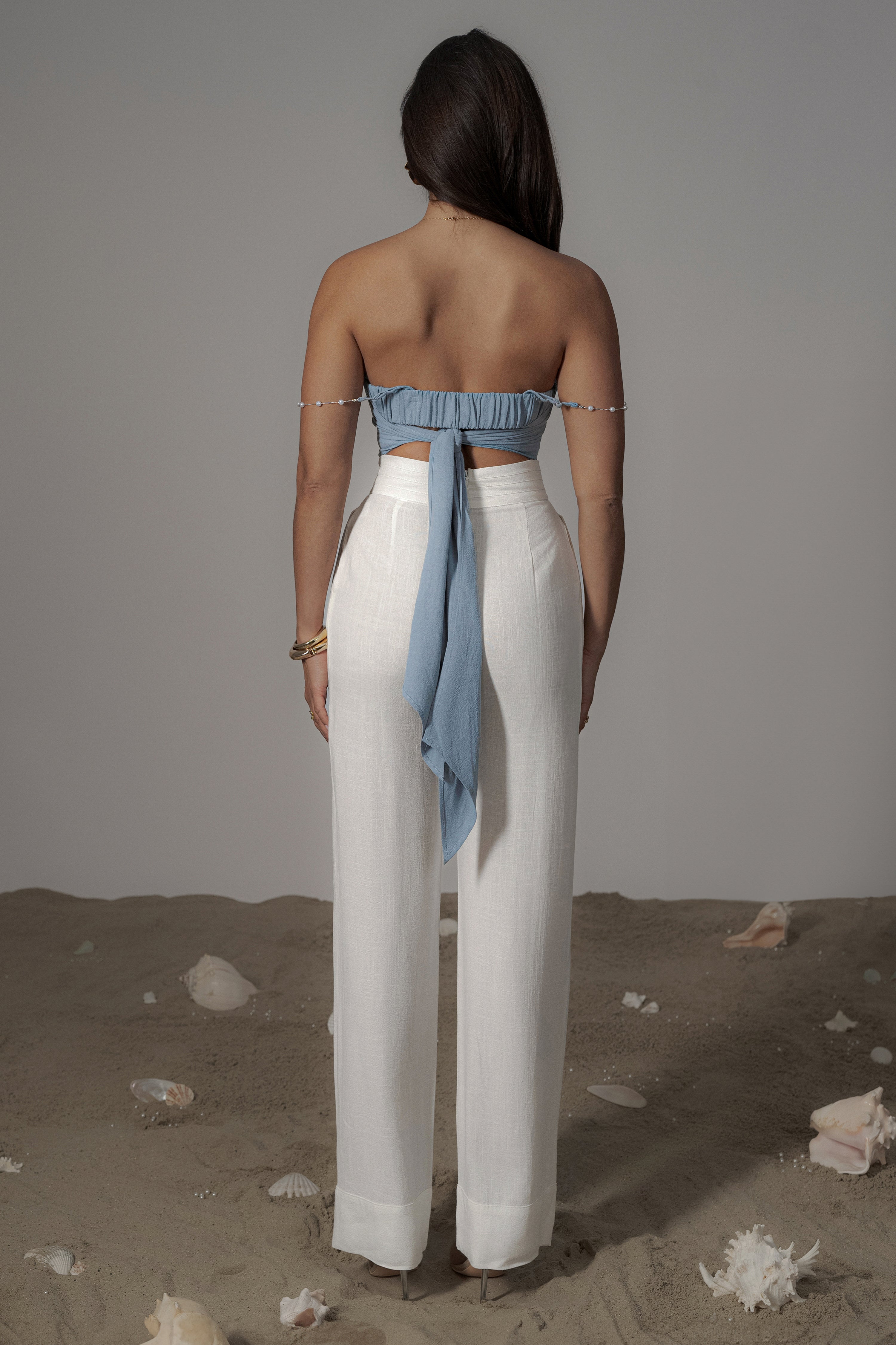 Blue Arielle Bustier Top - JLUXLABEL