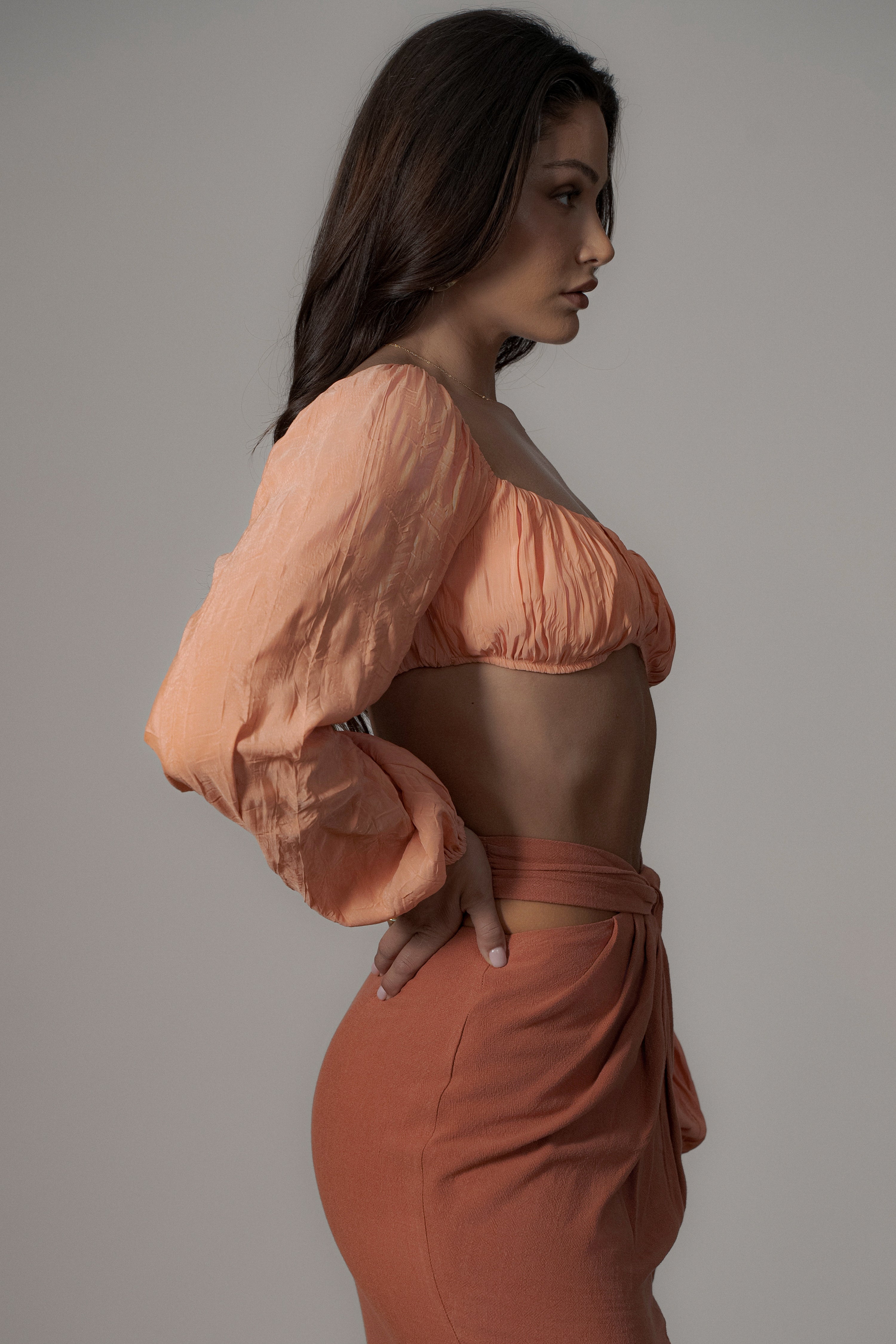 Coral Carey Long Sleeve Top - JLUXLABEL