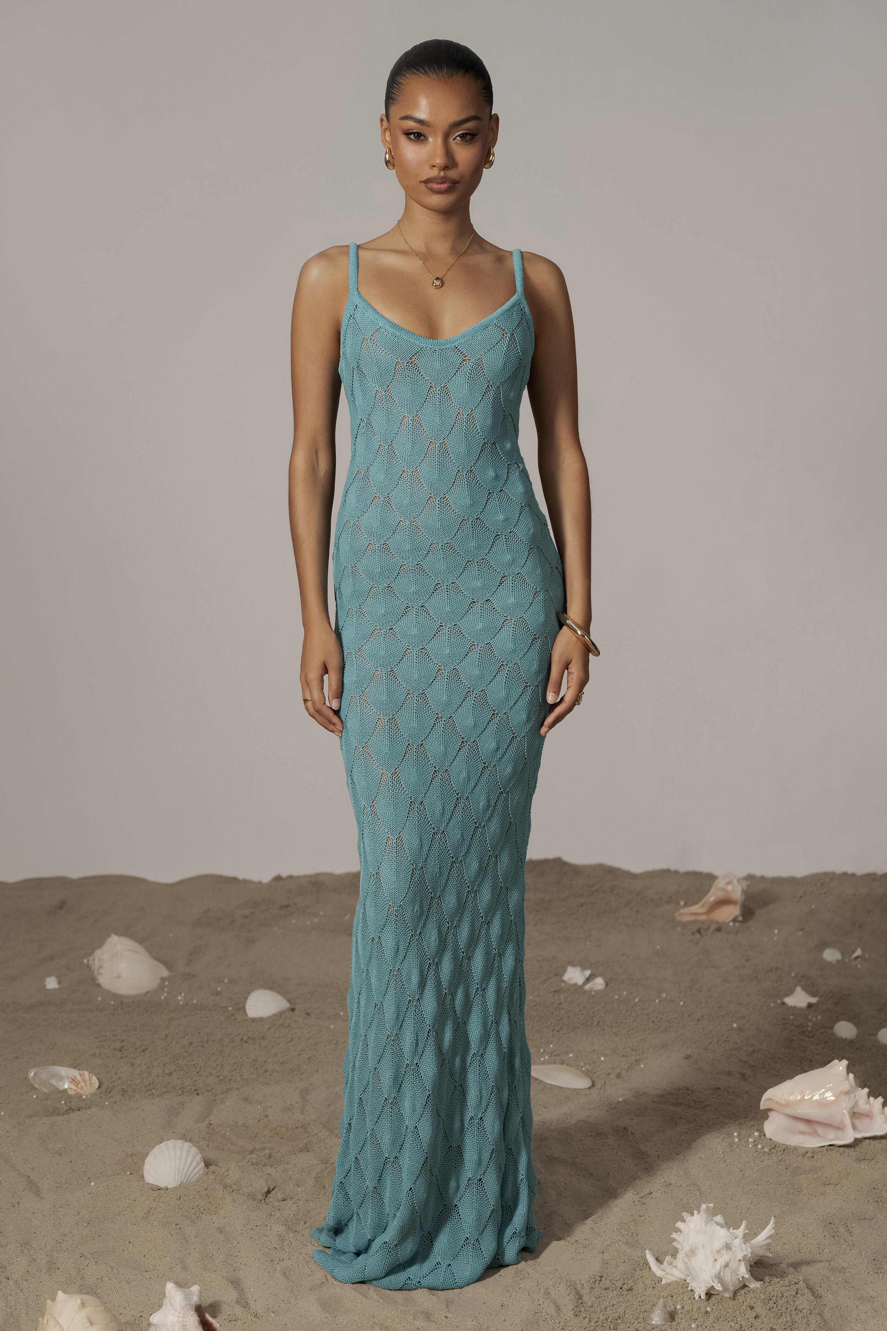 Aqua Gabriela Knit Maxi Dress 