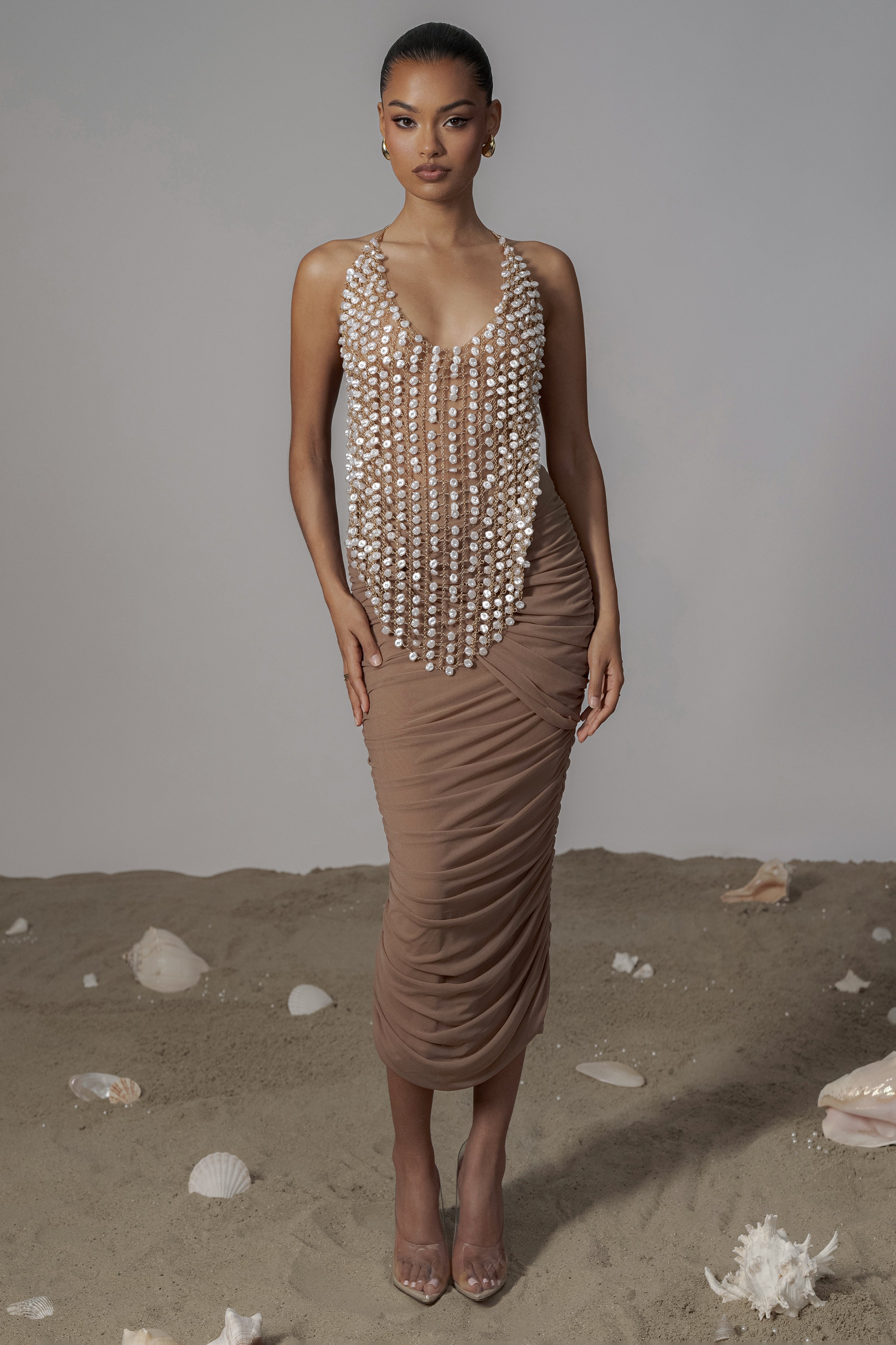 Gold Into The Sea Pearl Top - JLUXLABEL