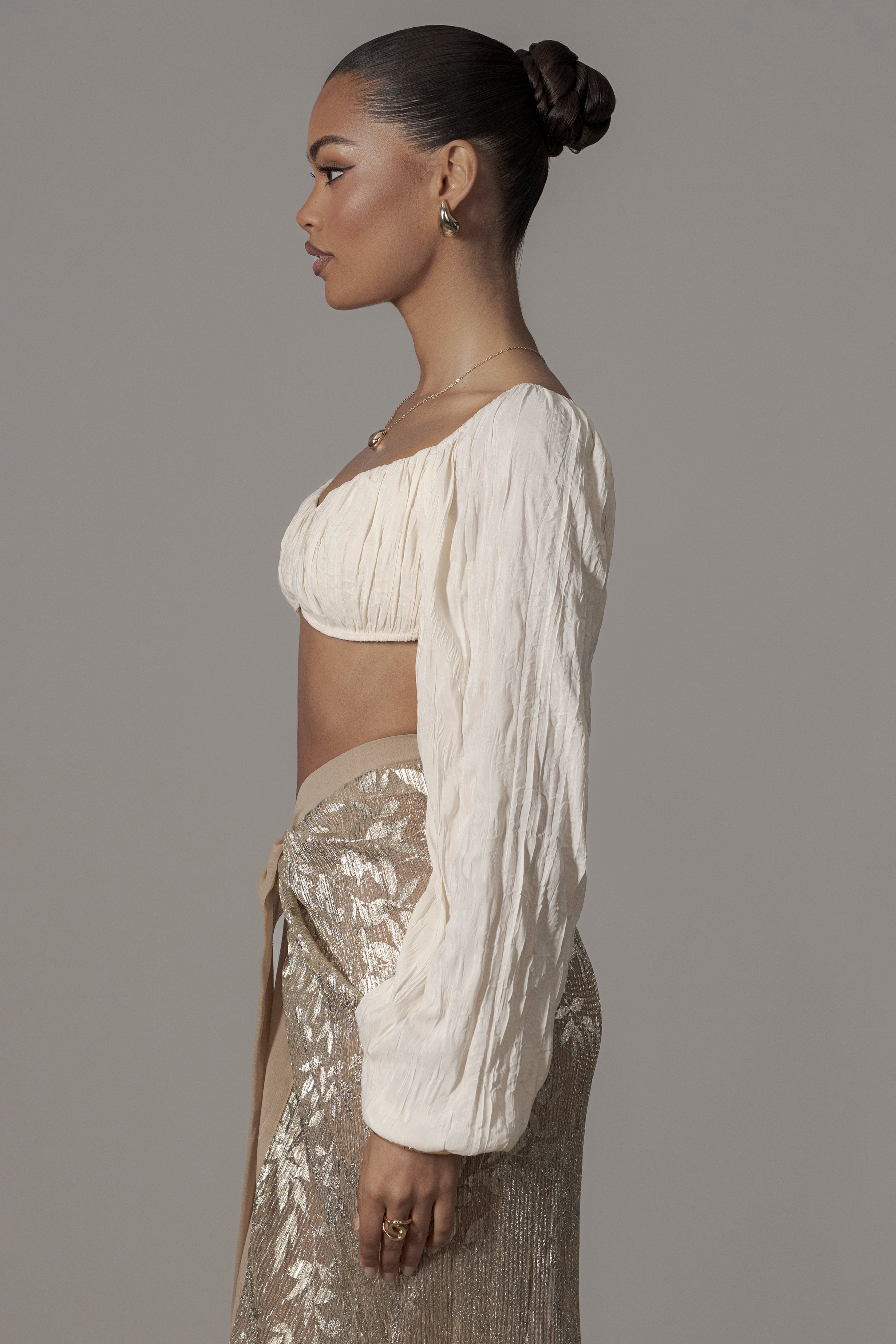 Ivory Carey Long Sleeve Top - JLUXLABEL