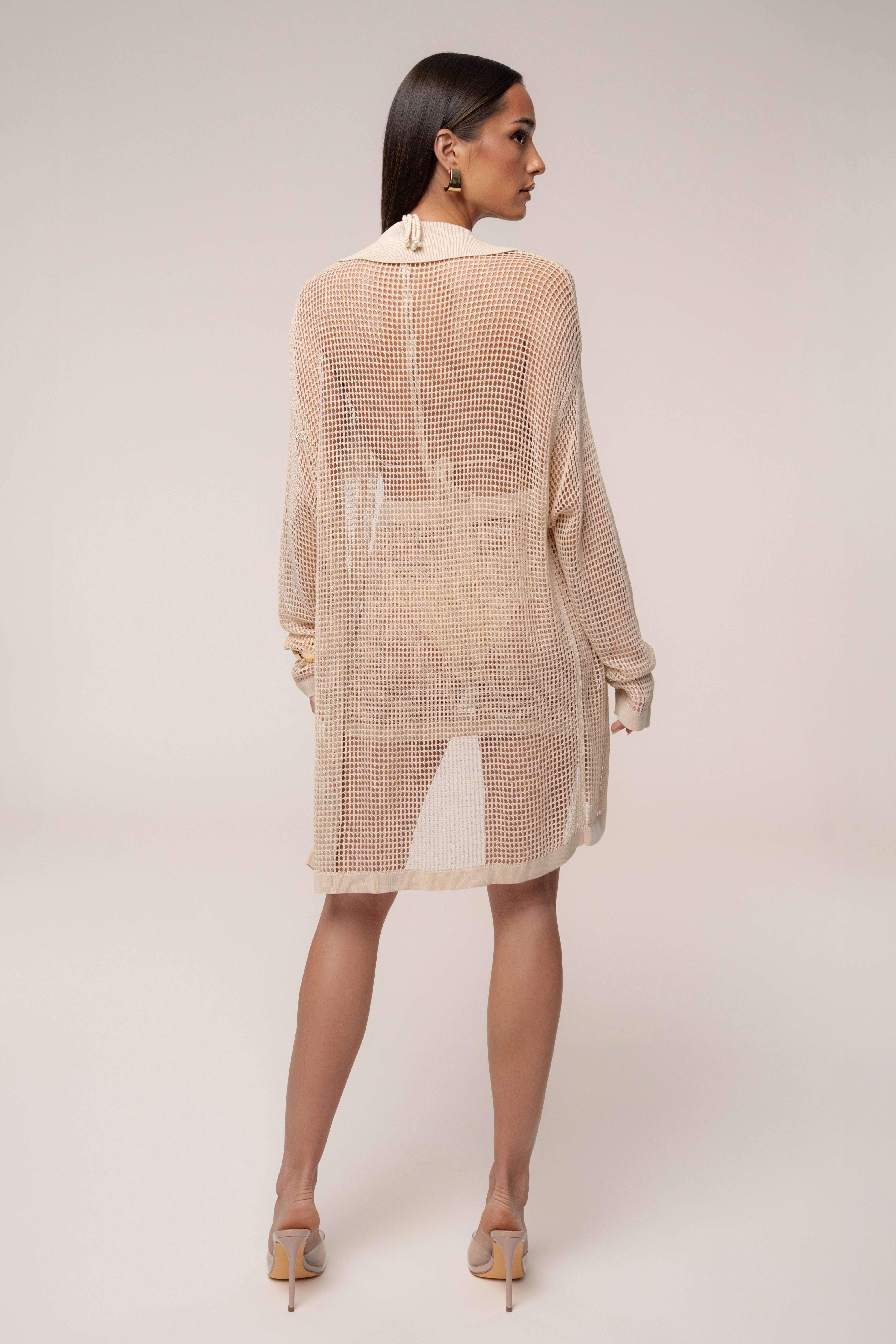 Ecru Solara Embroidered Button Up Top - JLUXLABEL