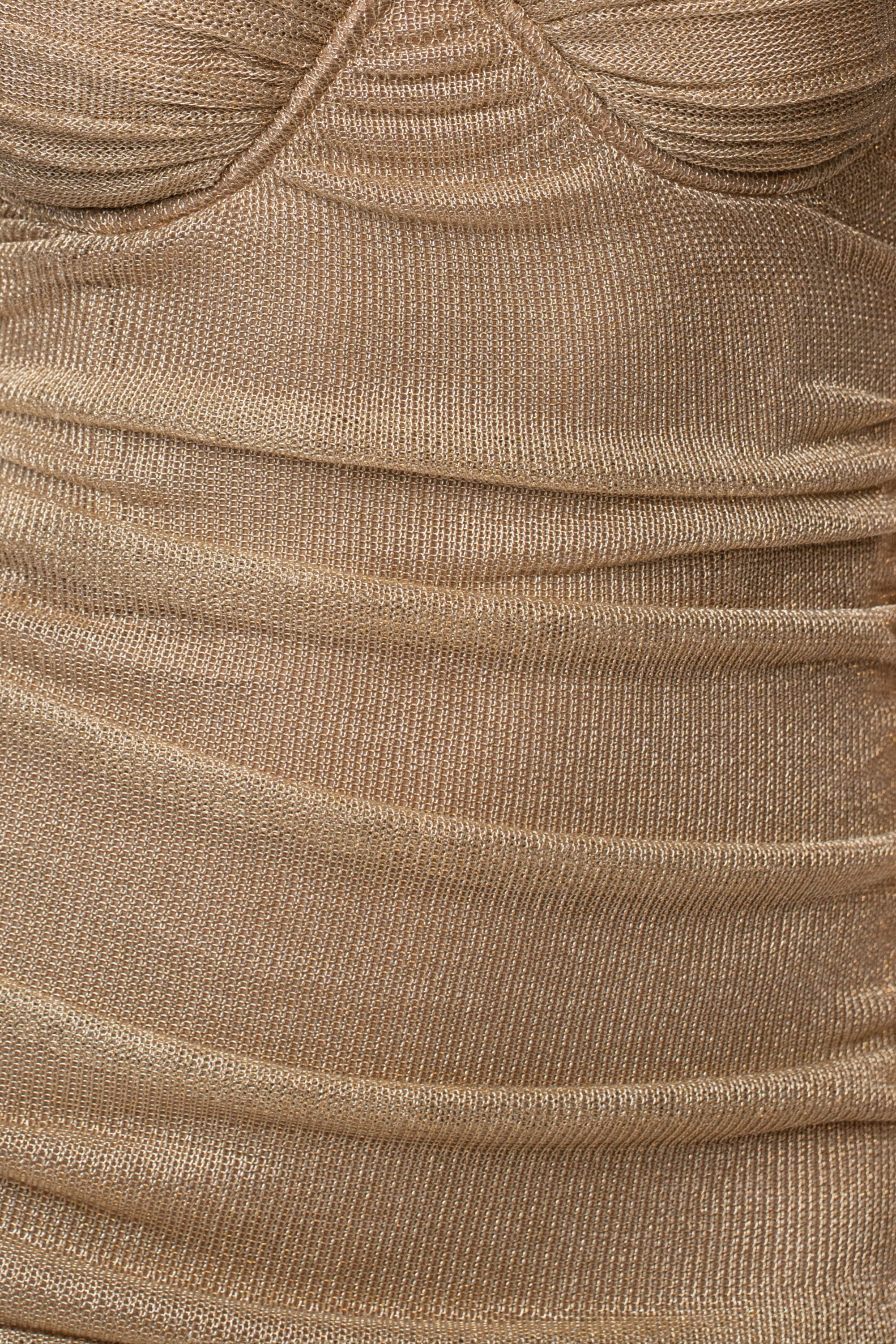 Gold Ruched Metallic Maxi Dress - JLUXLABEL