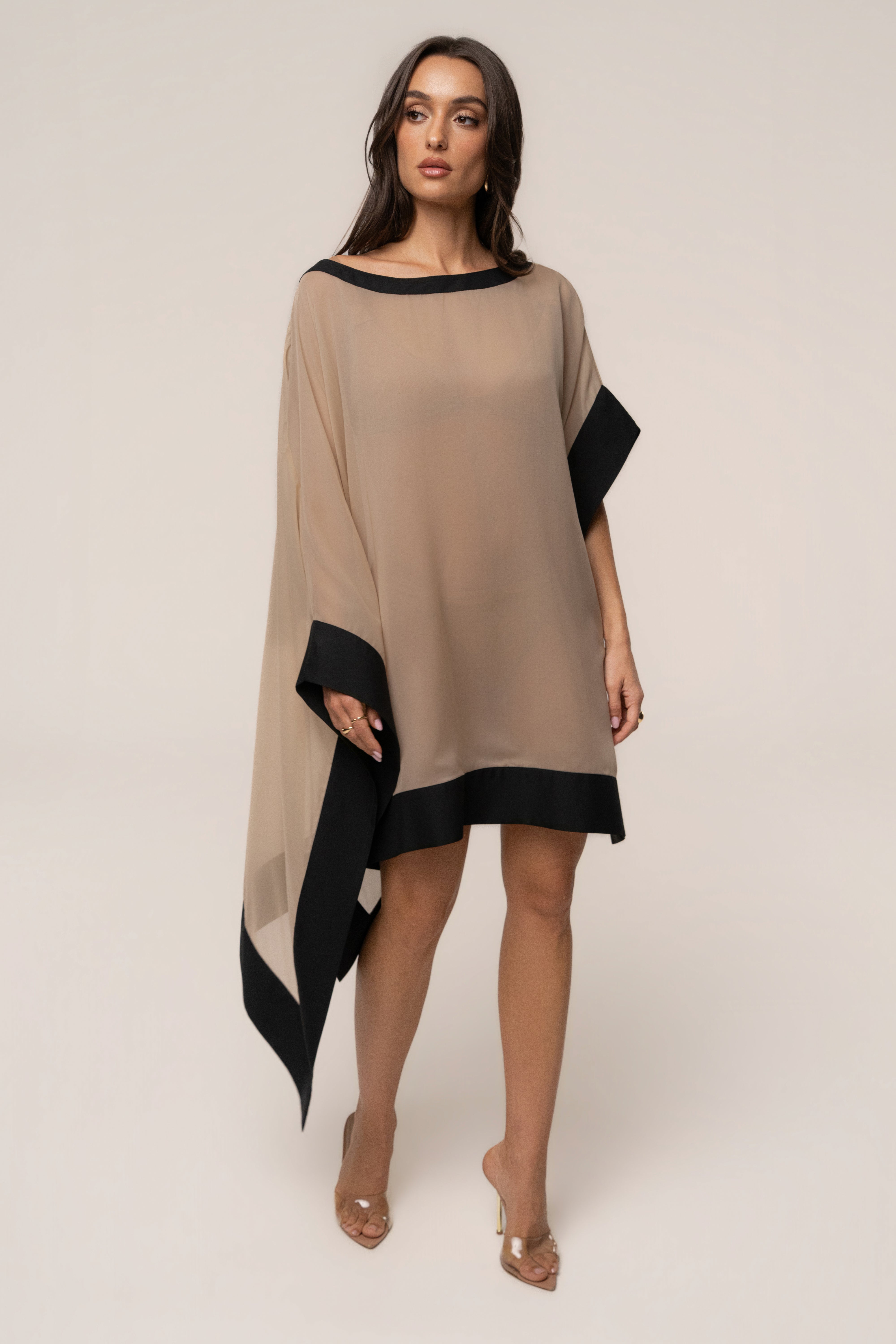 Beige Lysette Contrast Top