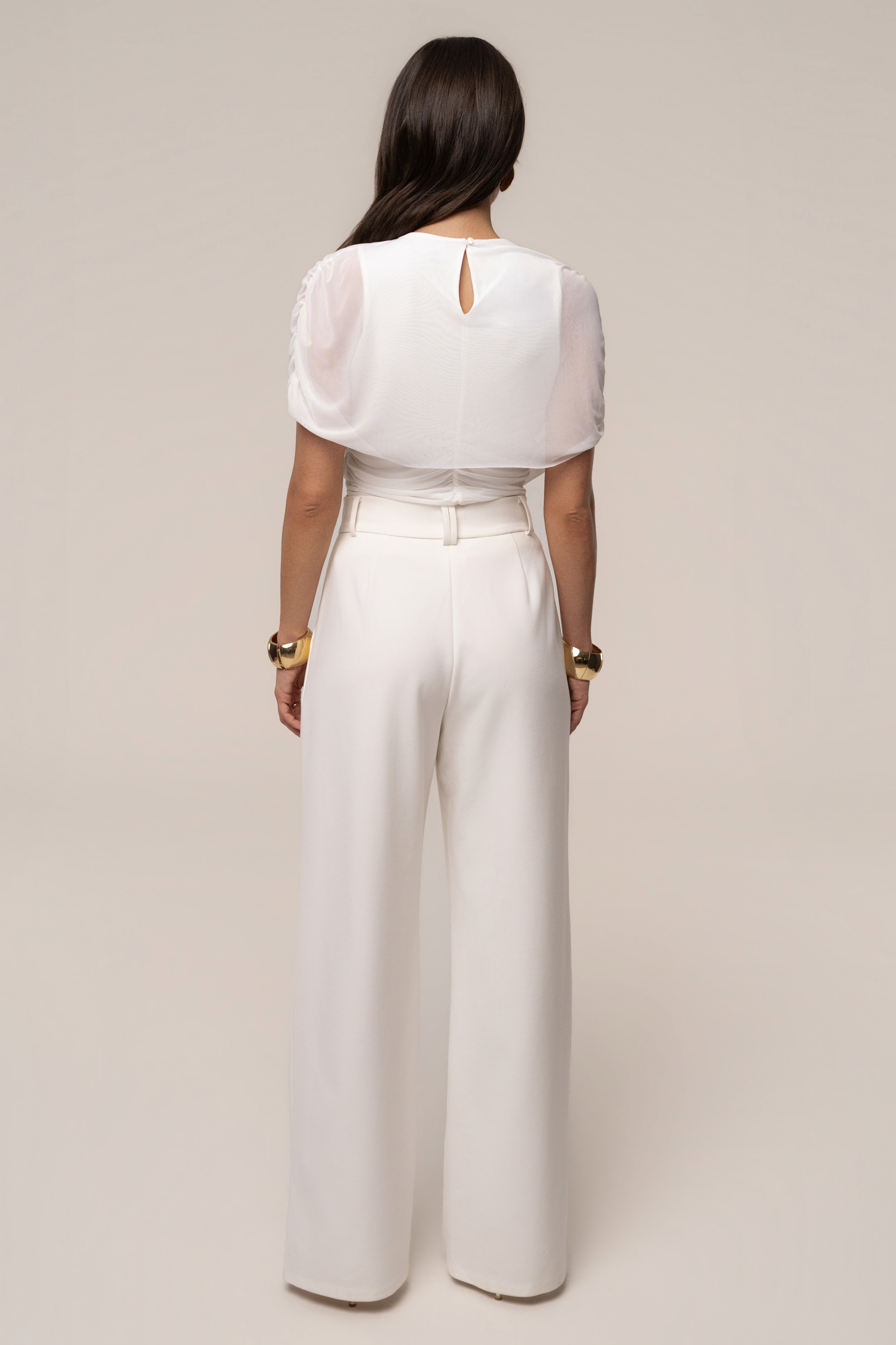 Ivory Marcella Ruched Top