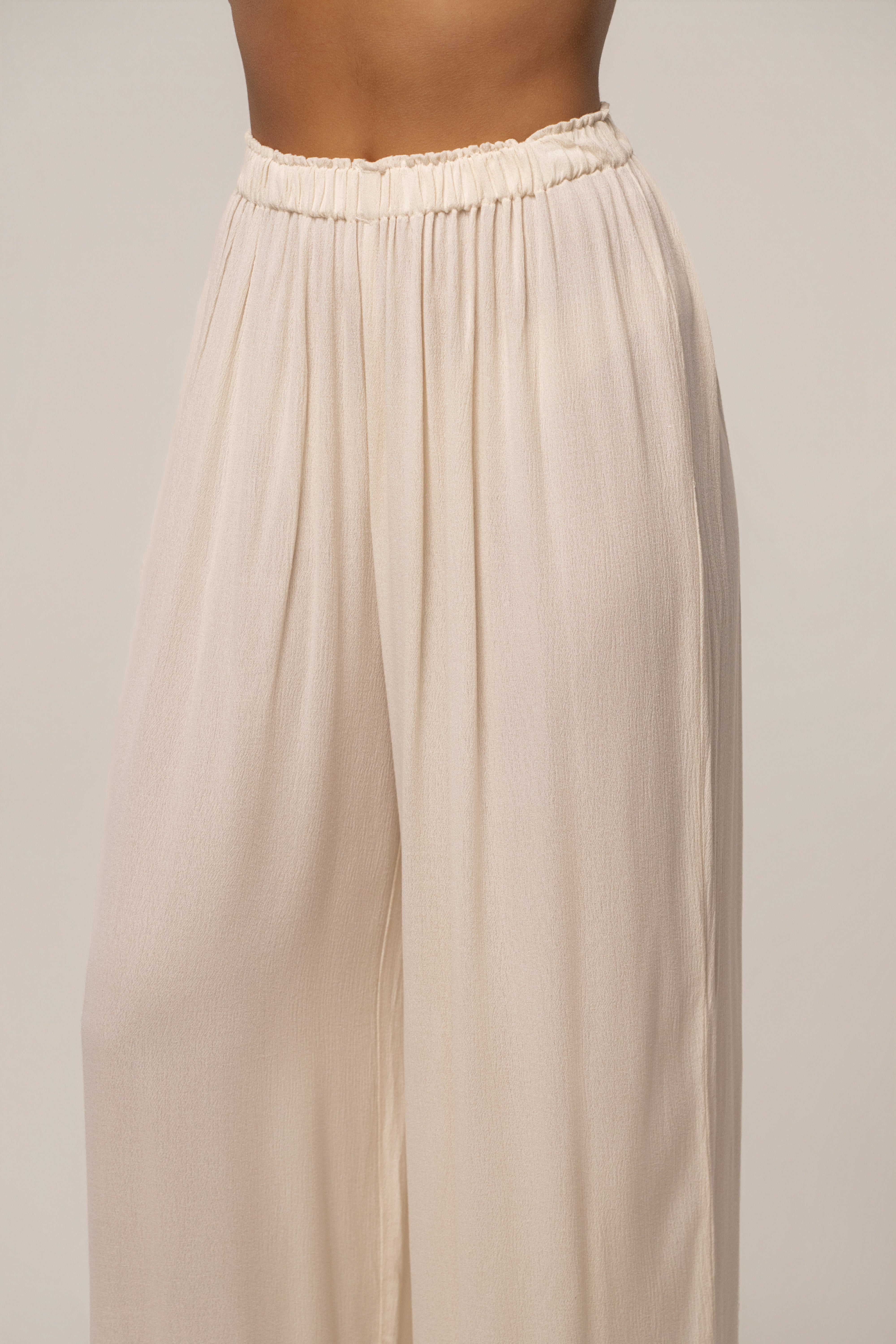 JLUXLABEL Cream Island Breeze Pant Set featuring relaxed fit pants and a matching top, perfect for casual, stylish summer wear.