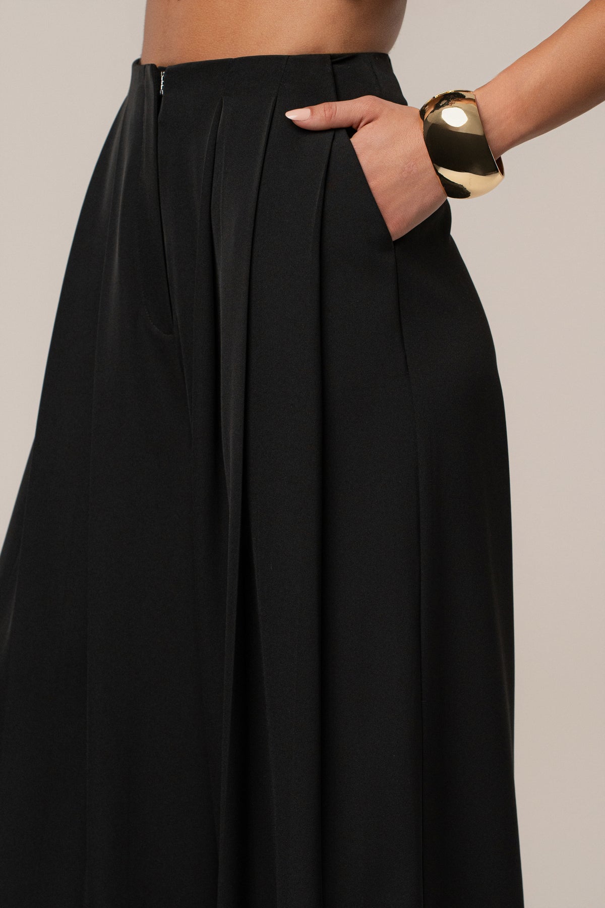 Black Summer Ease Wide Leg Pants - JLUXLABEL