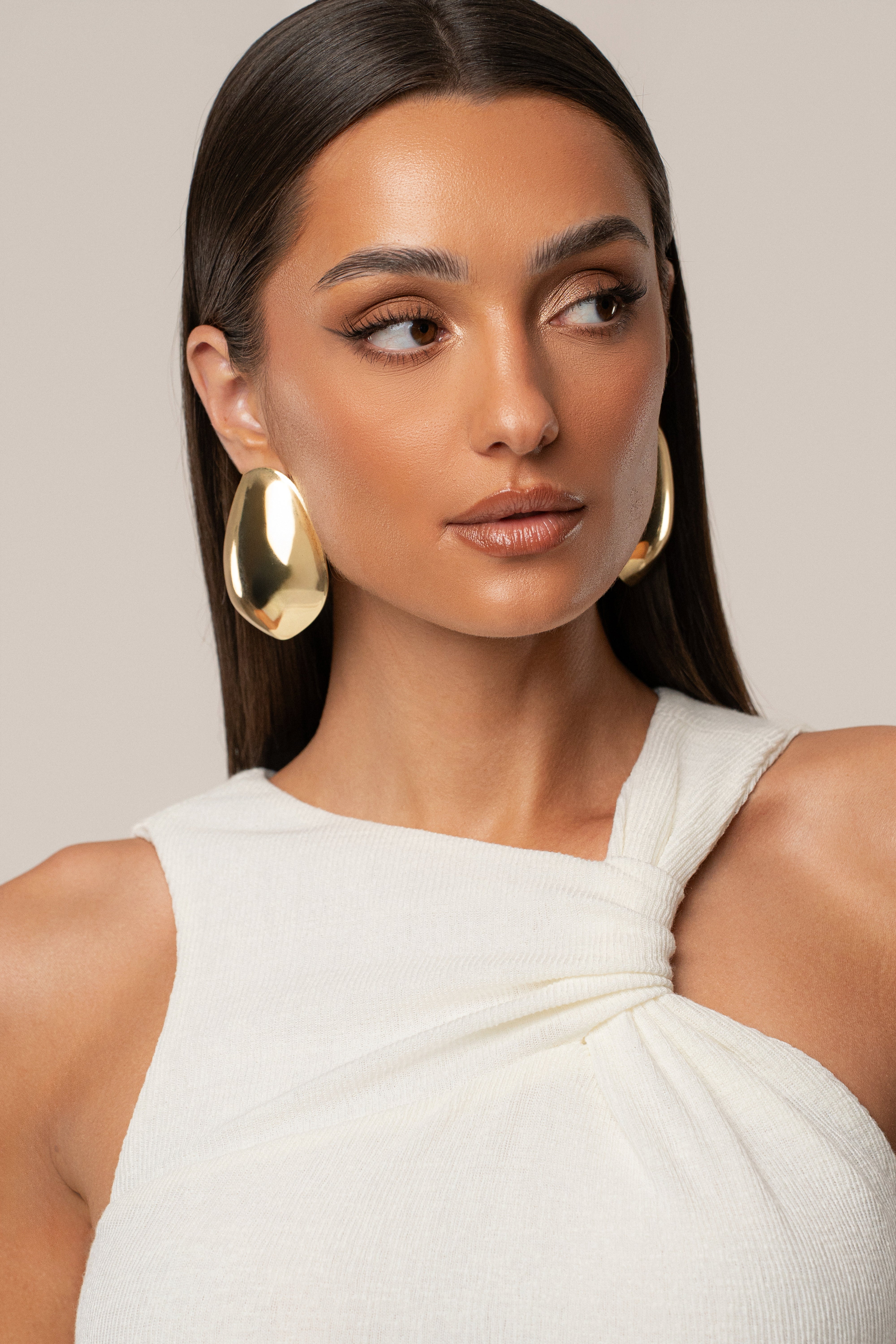 Ivory Alessia Knit Maxi Dress - JLUXLABEL