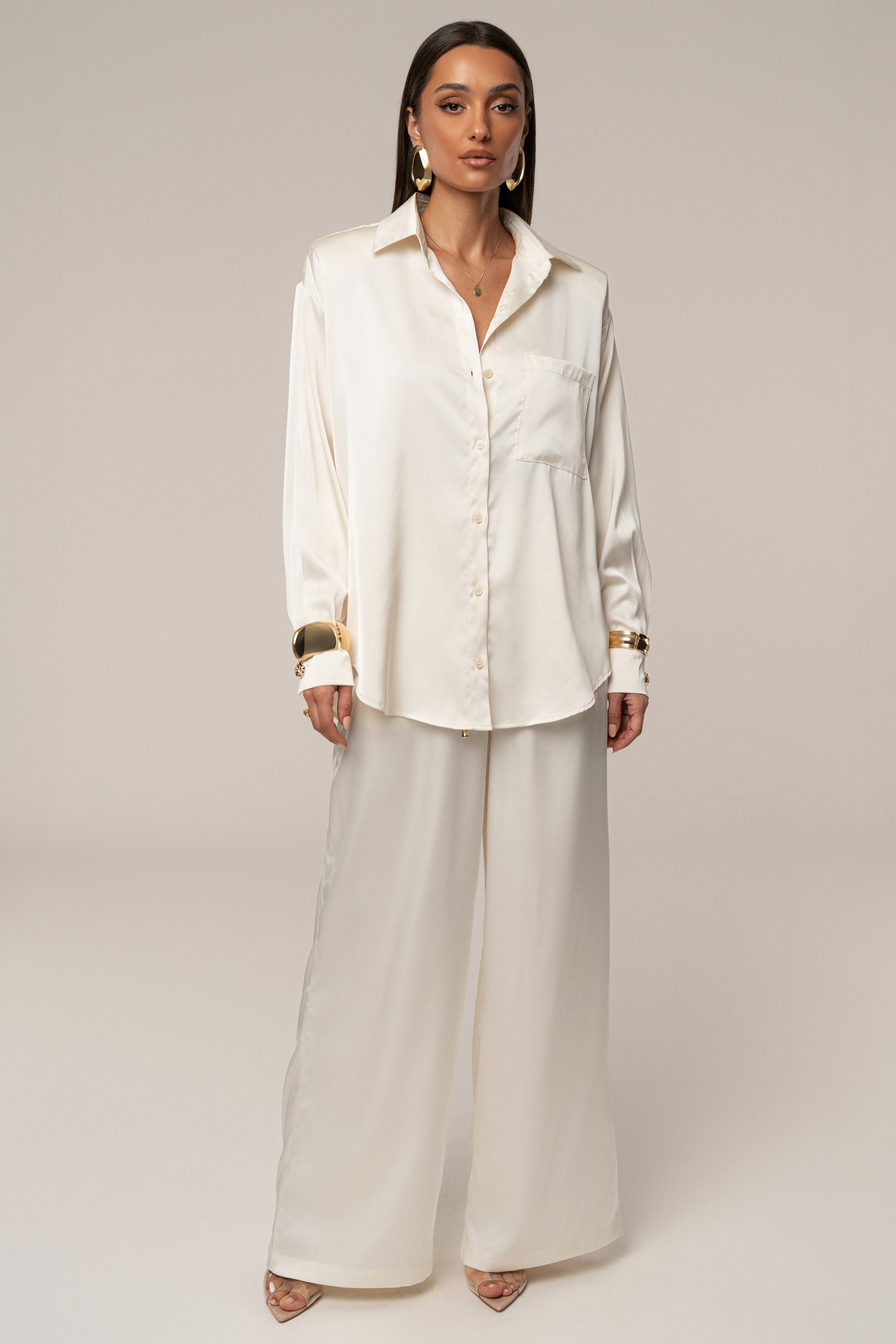 Ivory Sunny Day Drawstring Pants - JLUXLABEL