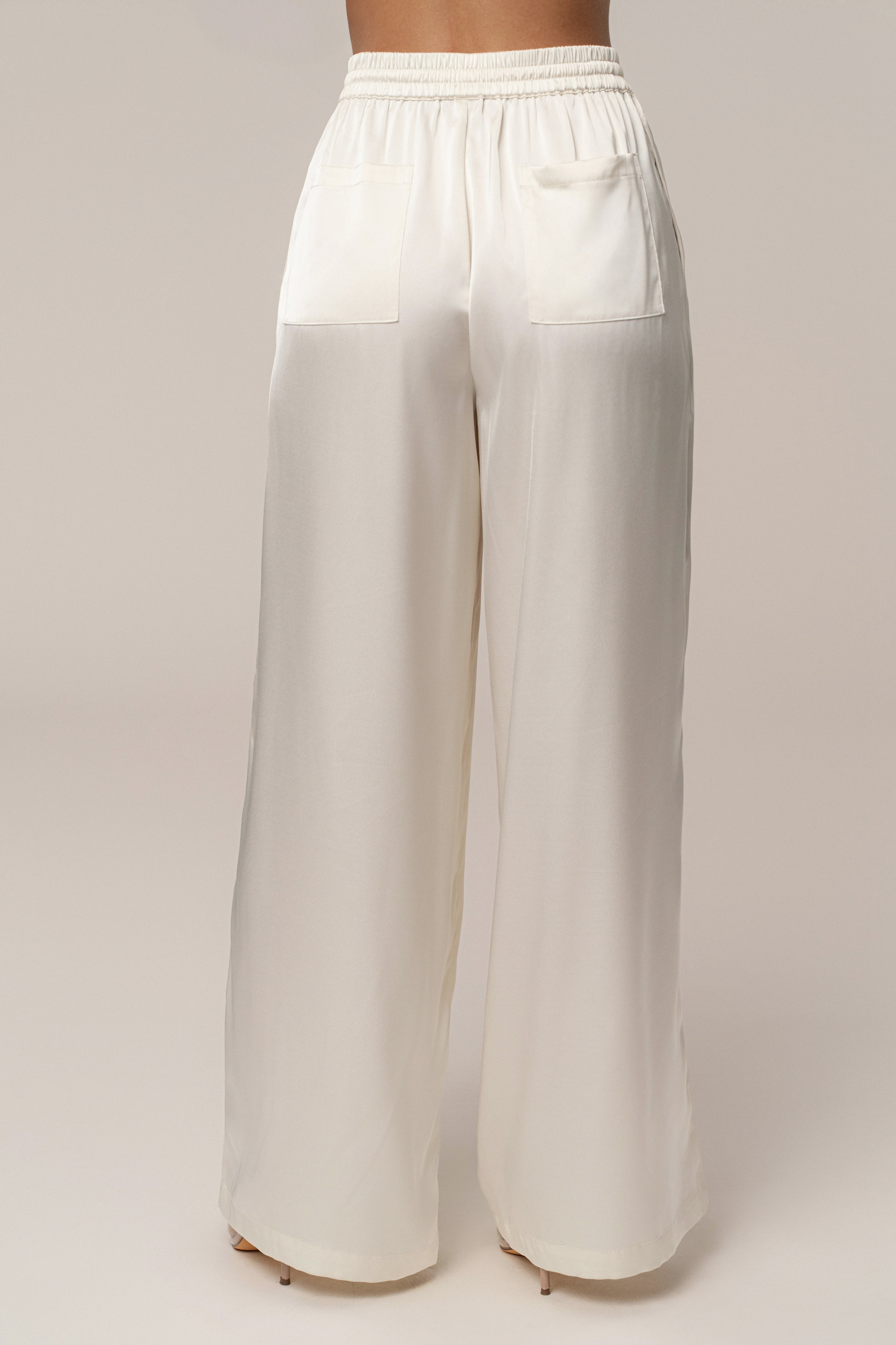 Ivory Sunny Day Drawstring Pants - JLUXLABEL