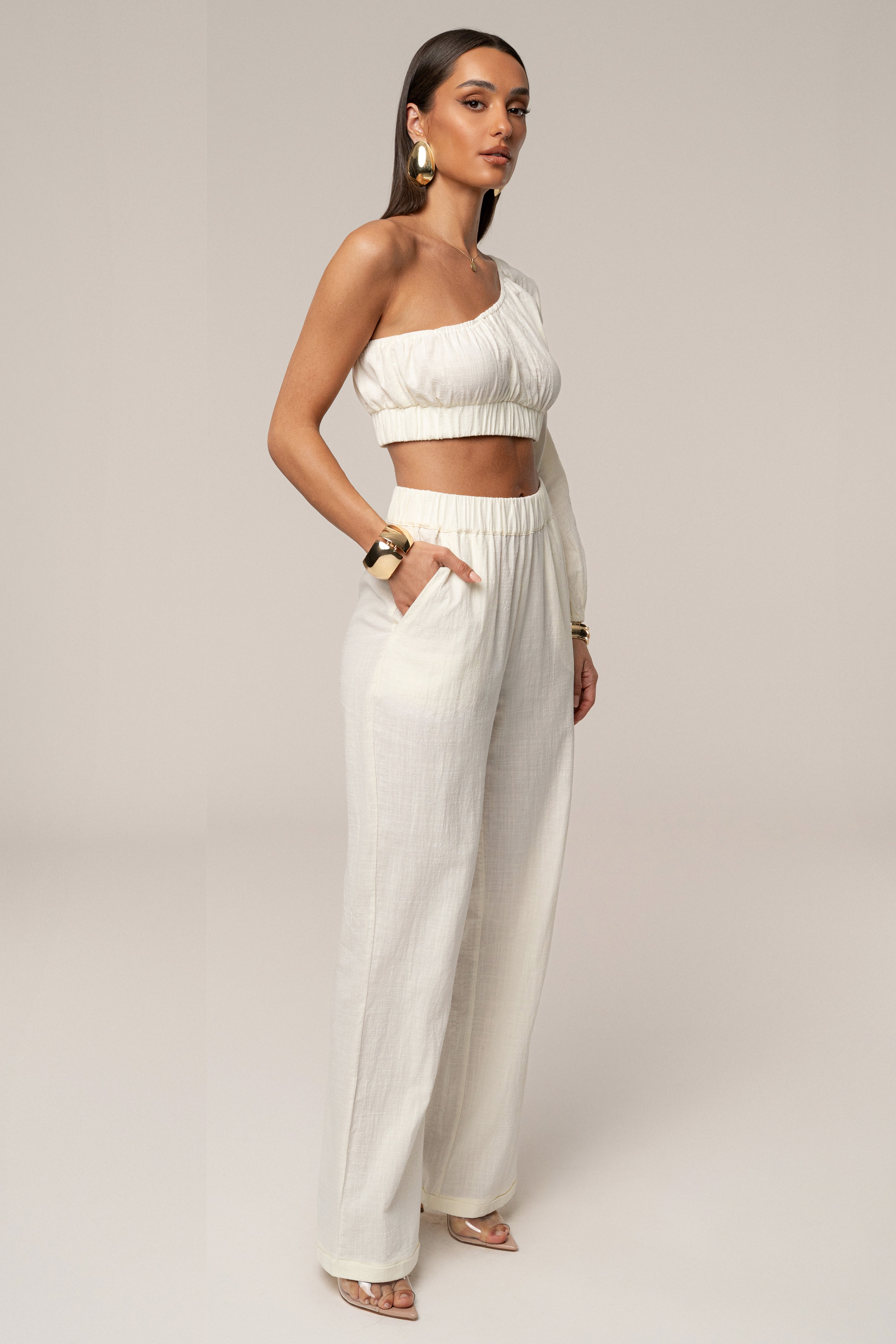 Ivory Coastal Tide Pant Set - JLUXLABEL
