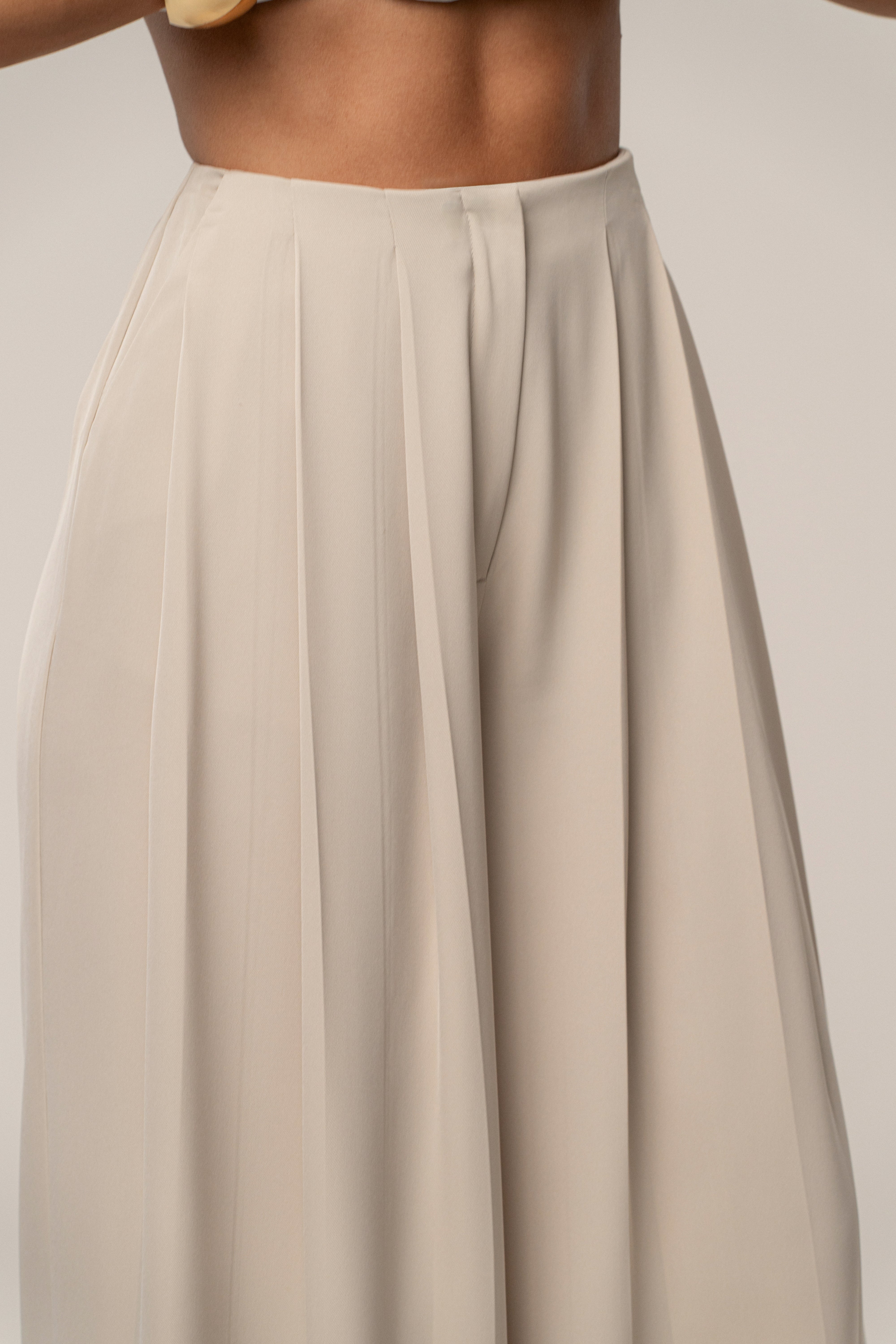 Beige Summer Ease Wide Leg Pants - JLUXLABEL