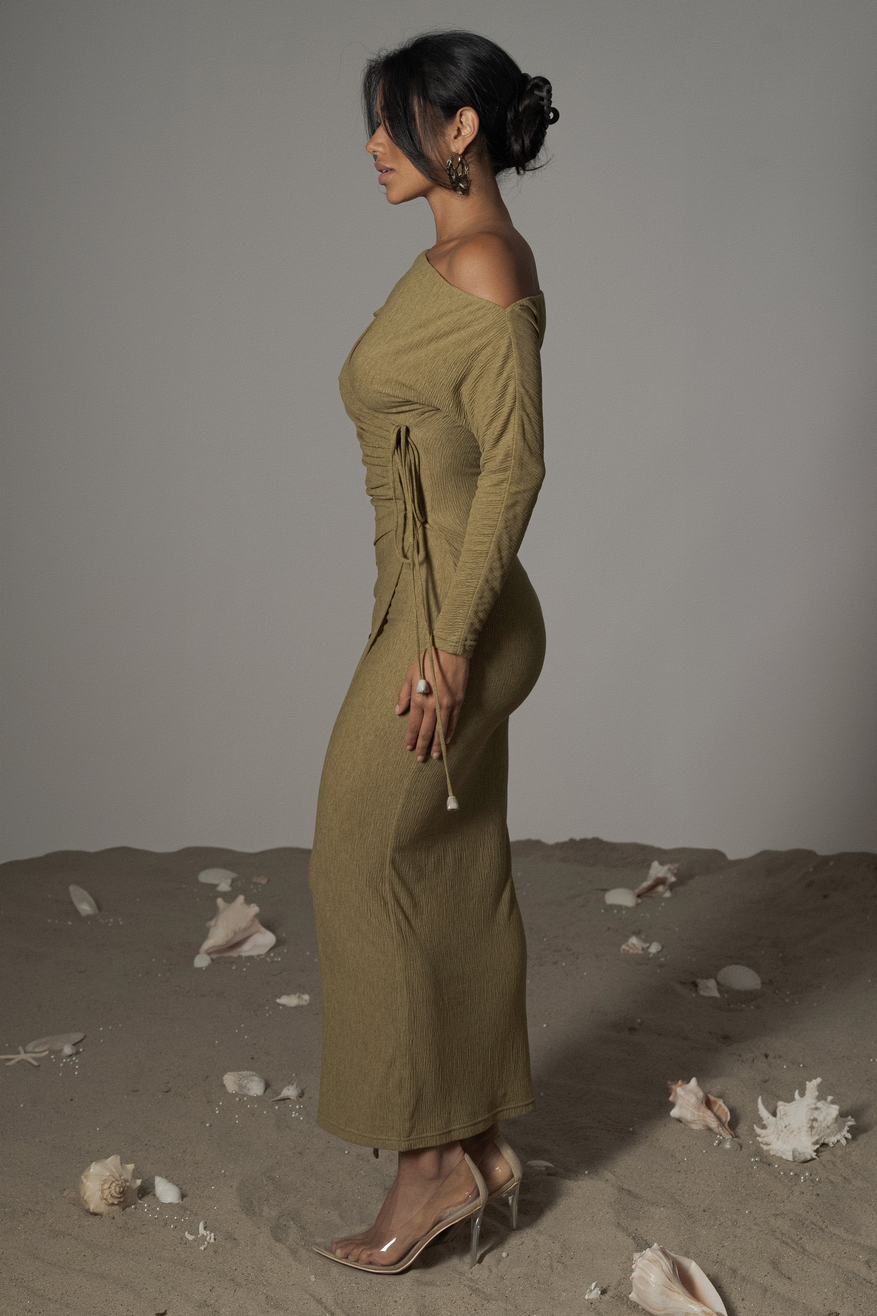 Moss Odelia Crinkled Maxi Dress - JLUXLABEL