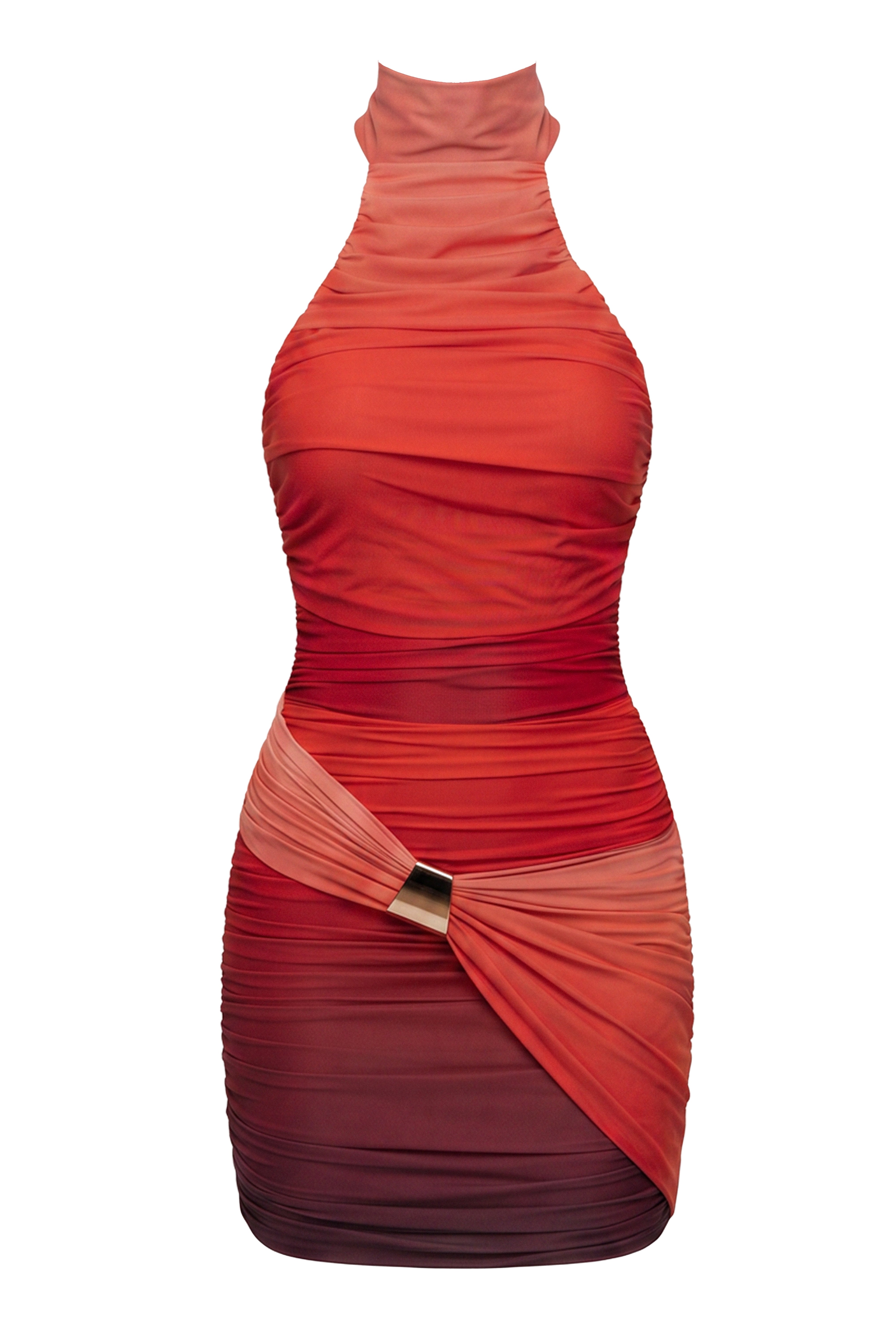 Robe courte à col licou Terra Sol
