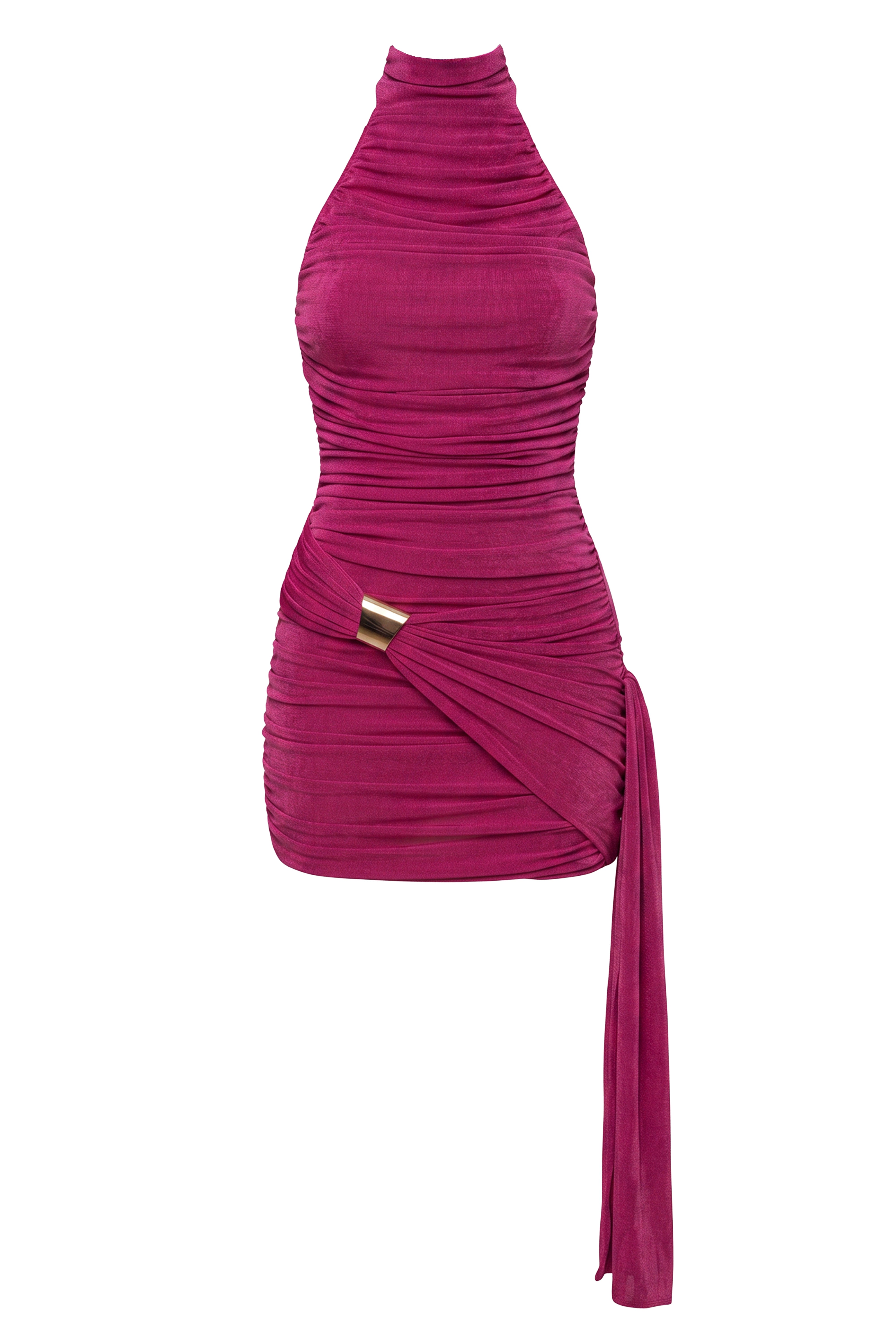 Mini-robe Halter Anastasia Fuchsia