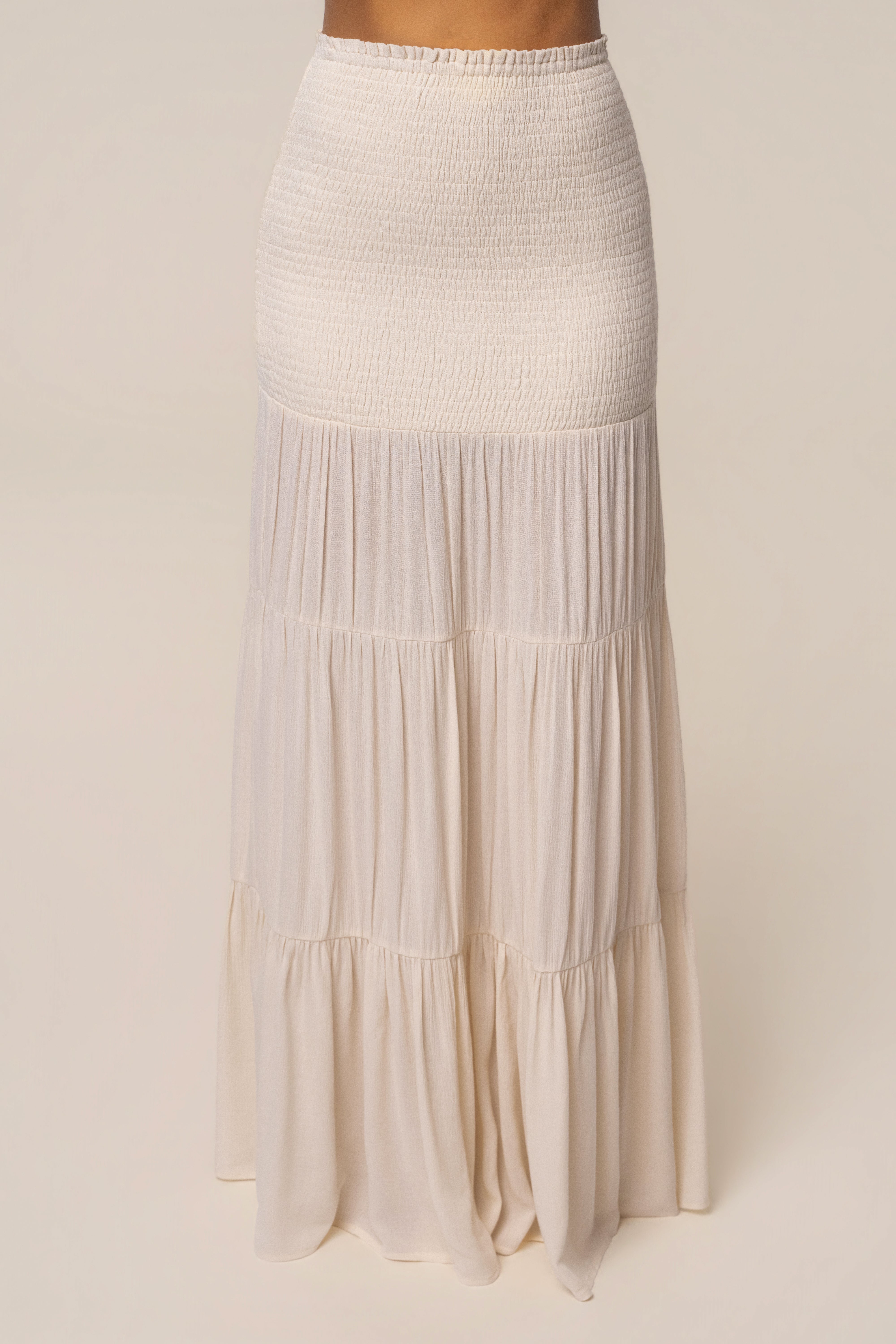 Ivory Solana skirt set by JLUXLABEL featuring a stylish, coordinated skirt and top ensemble for a chic, polished look.
