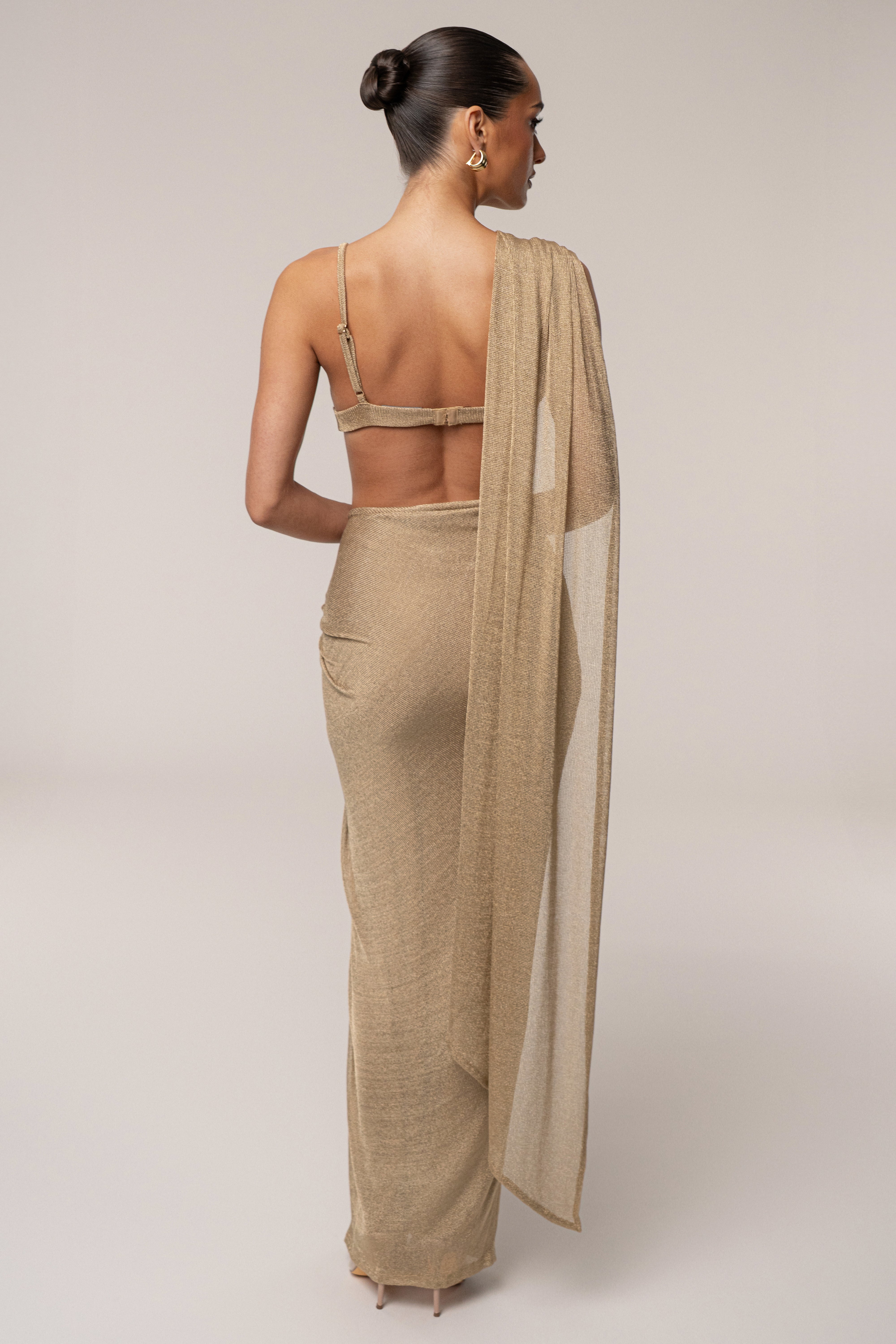 Gold Nocturne Draped Top - JLUXLABEL