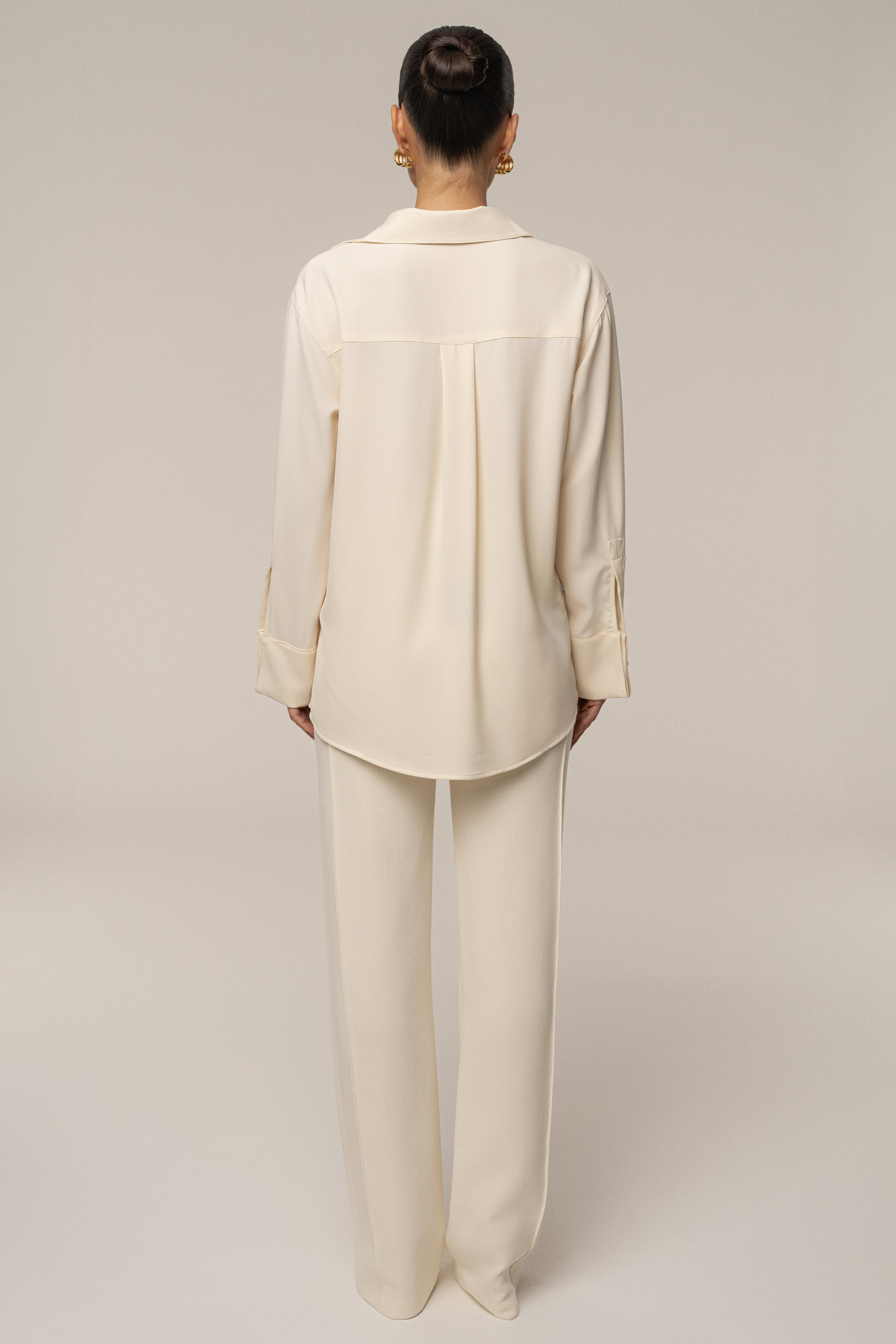 Buttercream Stella Button Up Shirt - JLUXLABEL