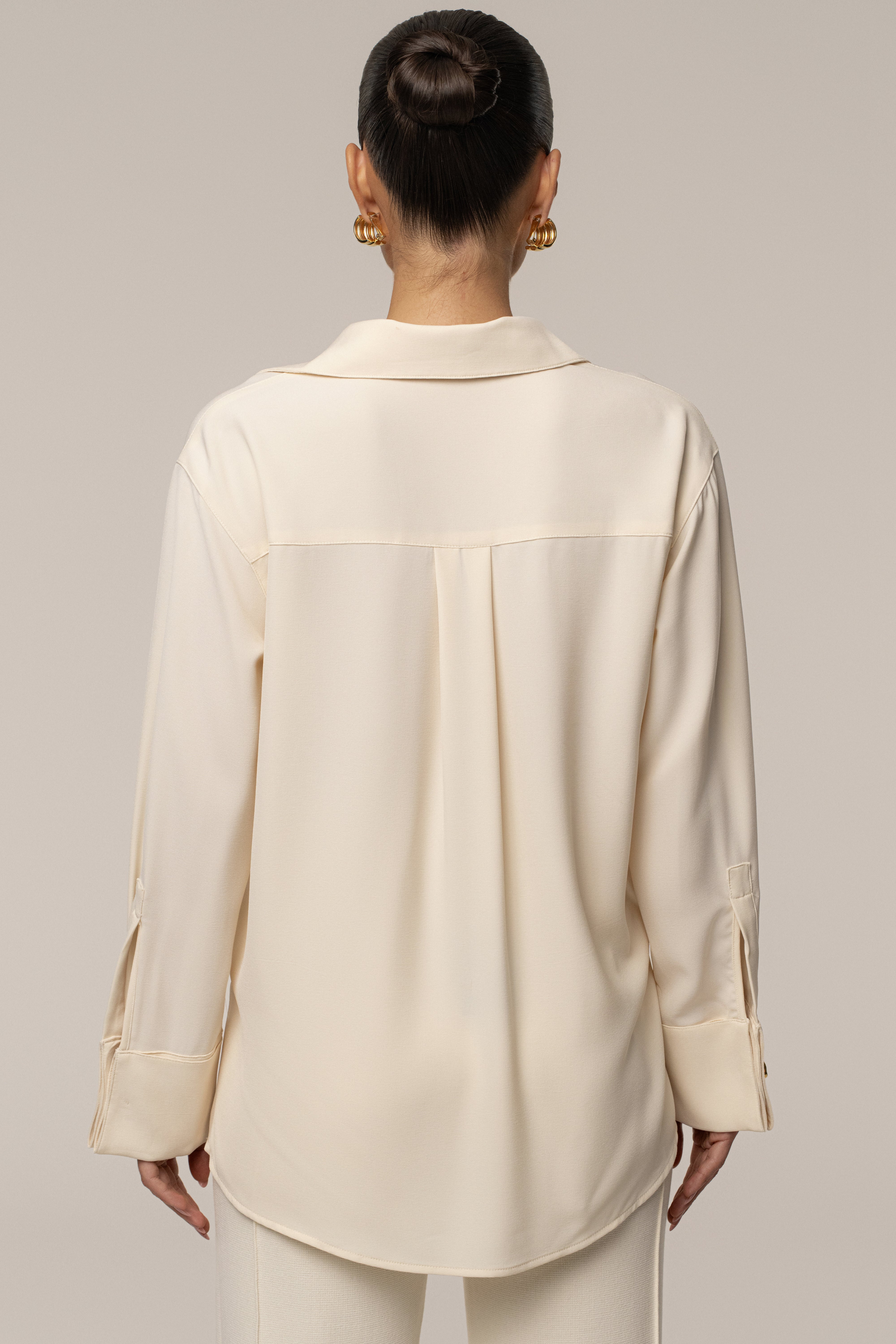 Buttercream Stella Button Up Shirt - JLUXLABEL