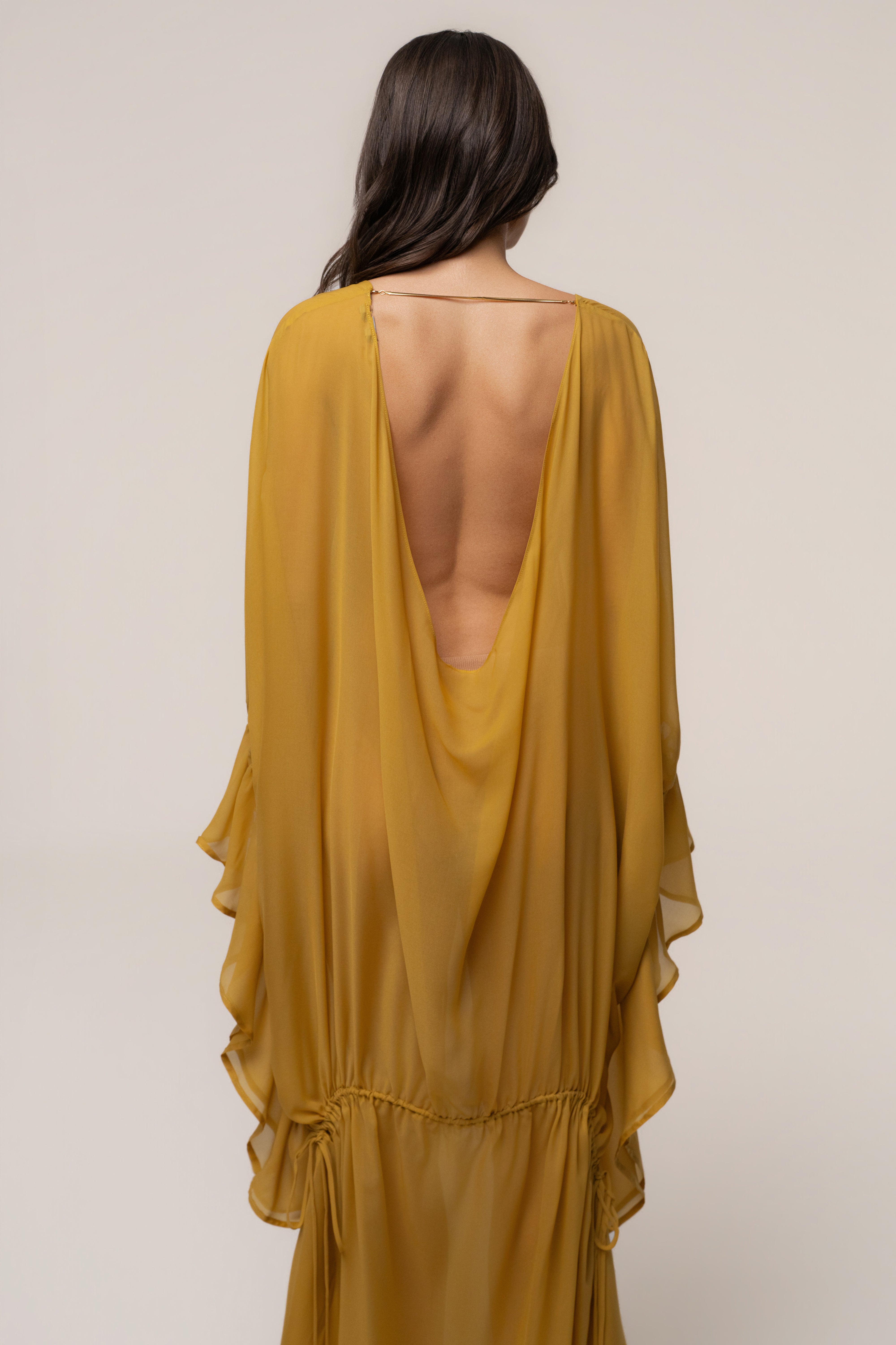 Cache-maillot transparent moutarde sienne