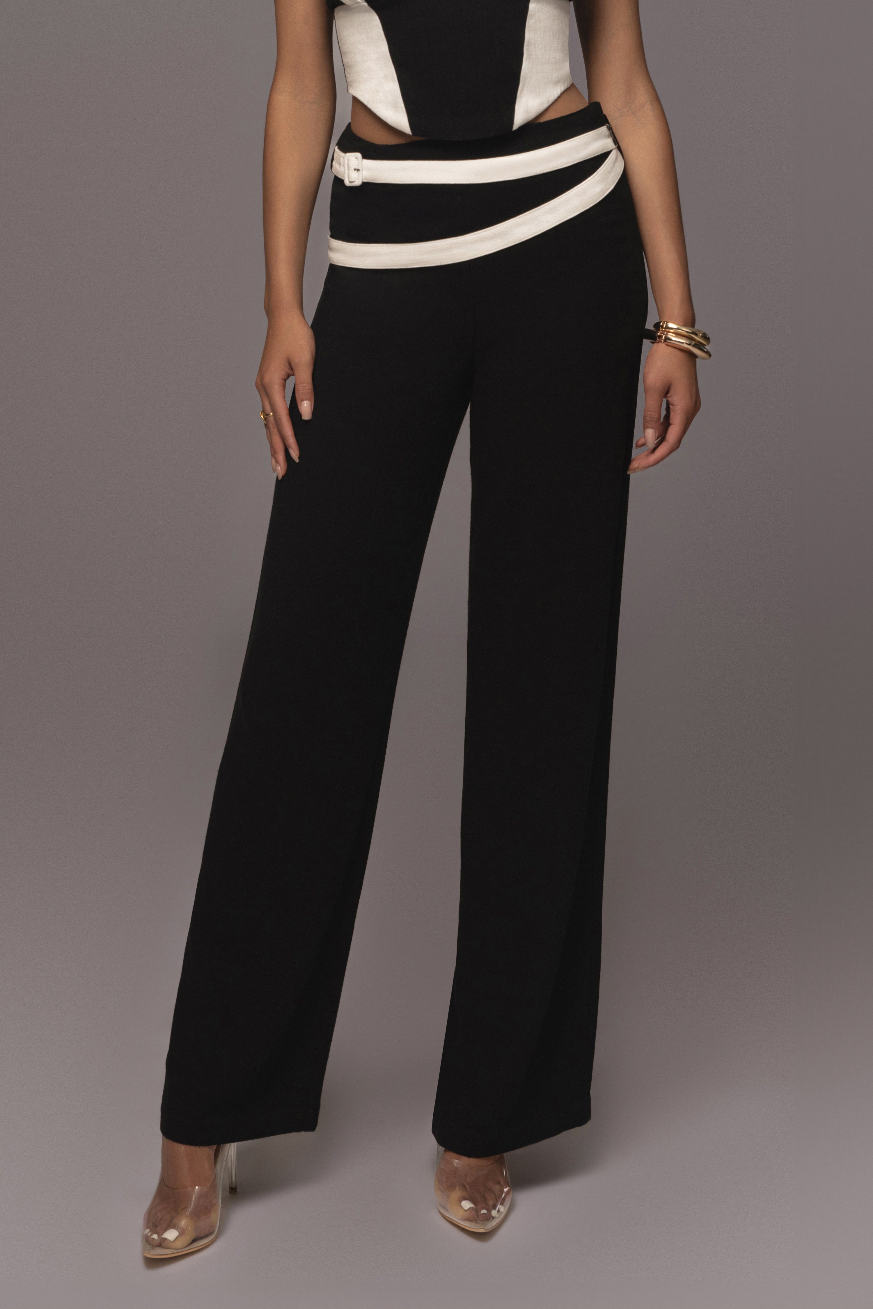 Black Palm Beach Belted Linen Pants - JLUXLABEL