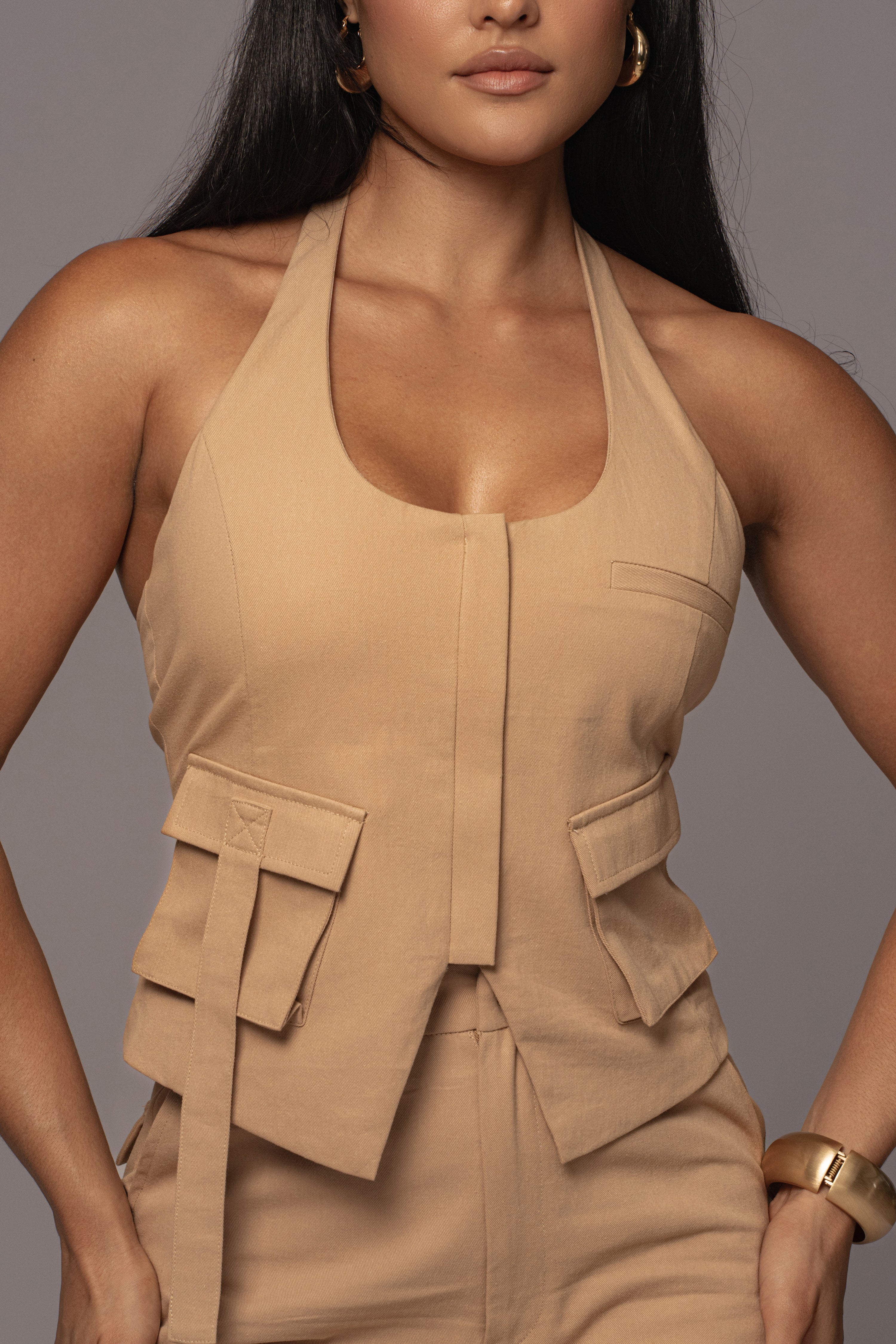 Tan Aeris Pant Set - JLUXLABEL