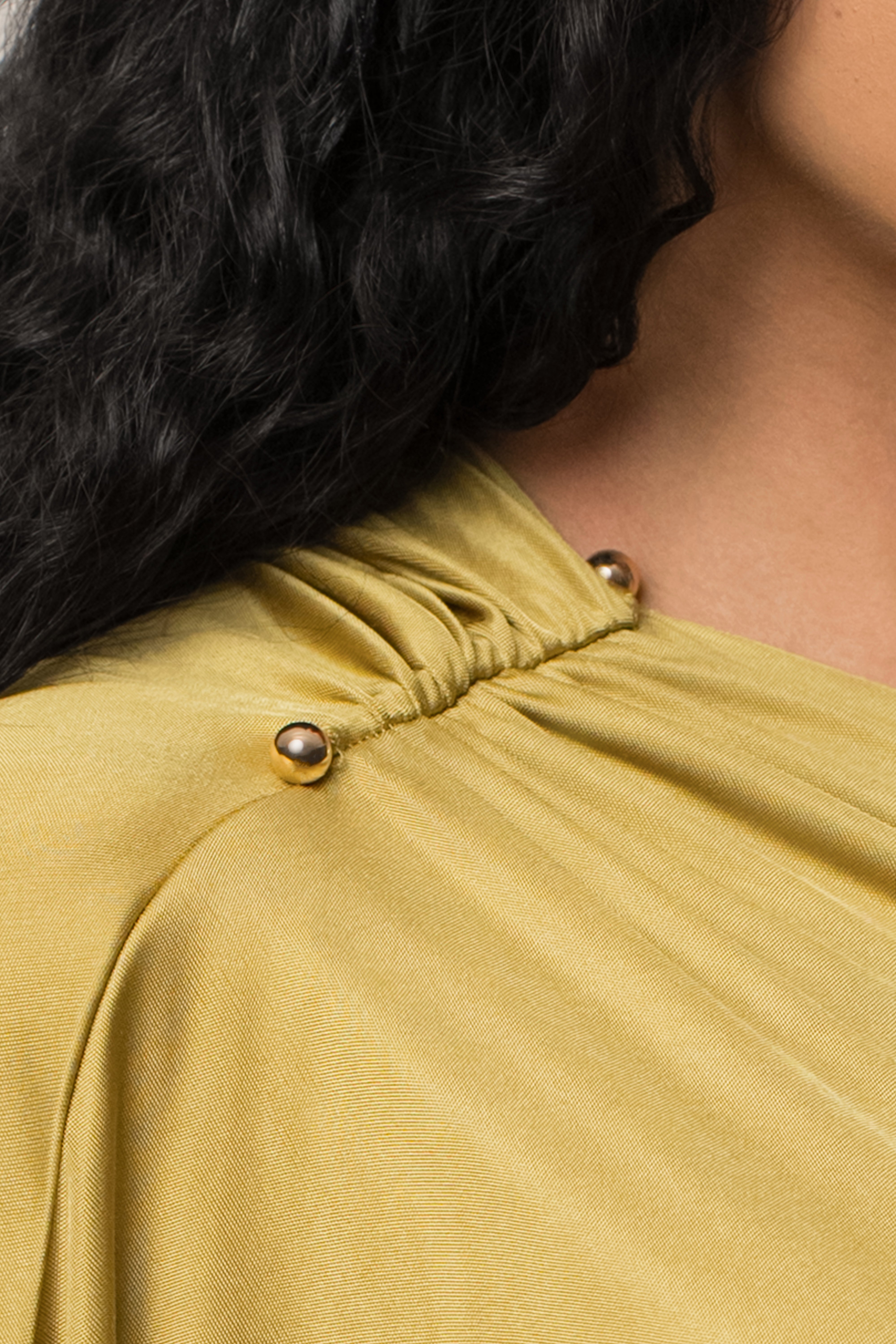 Lime One Shoulder Shirred Bodysuit - JLUXLABEL