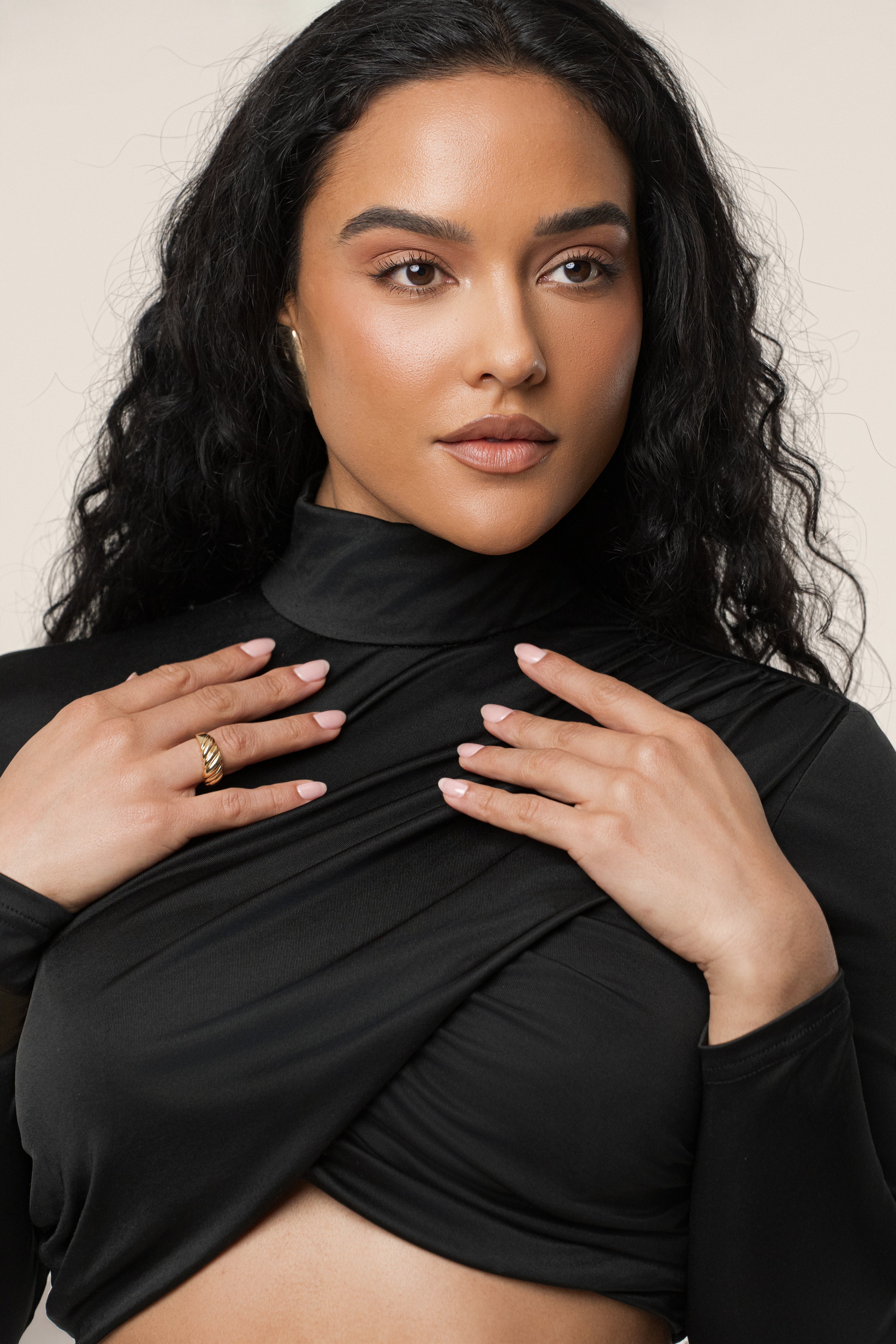 Black Nessa Slinky Top - JLUXLABEL