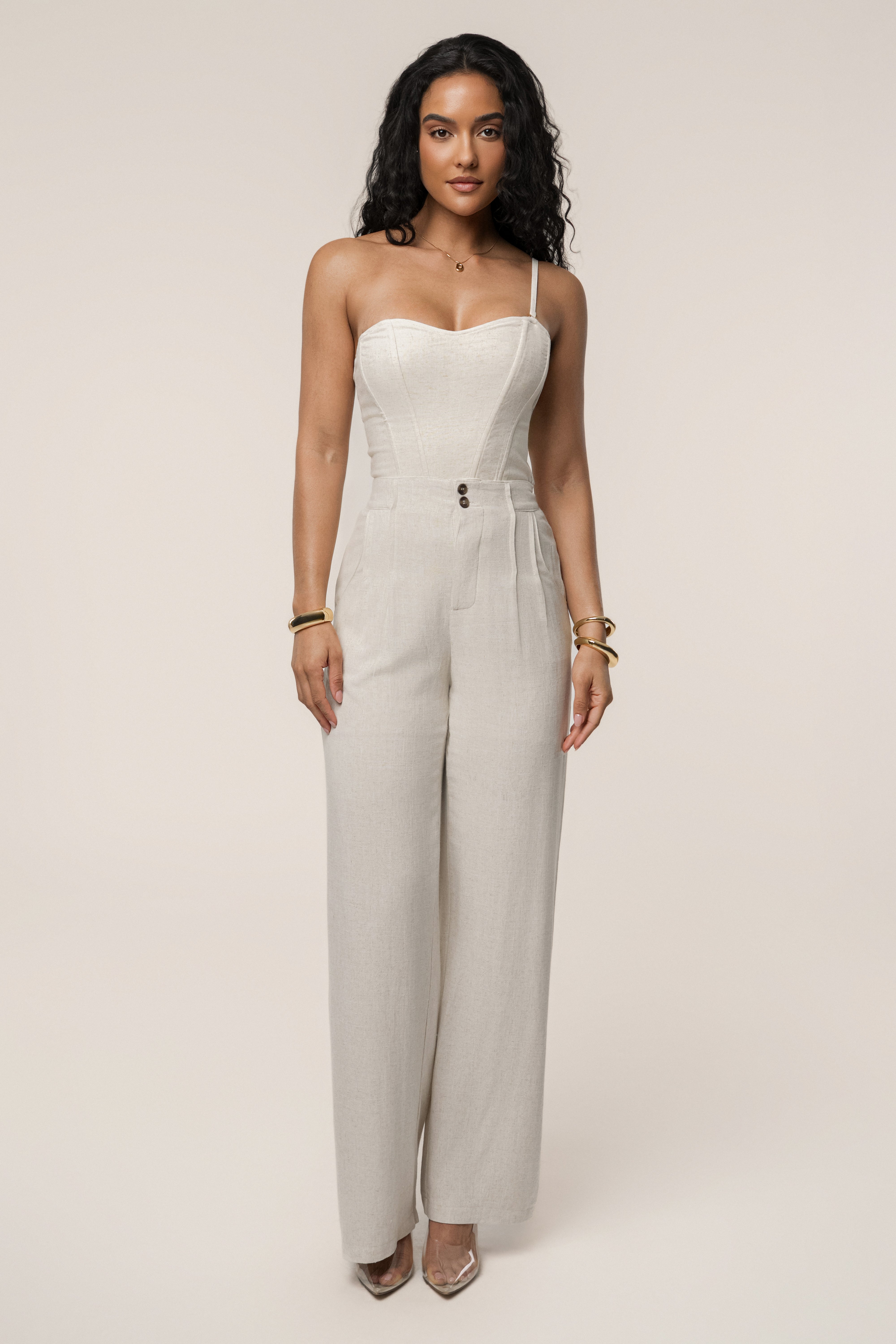 Natural New Obsession Draped Top - JLUXLABEL