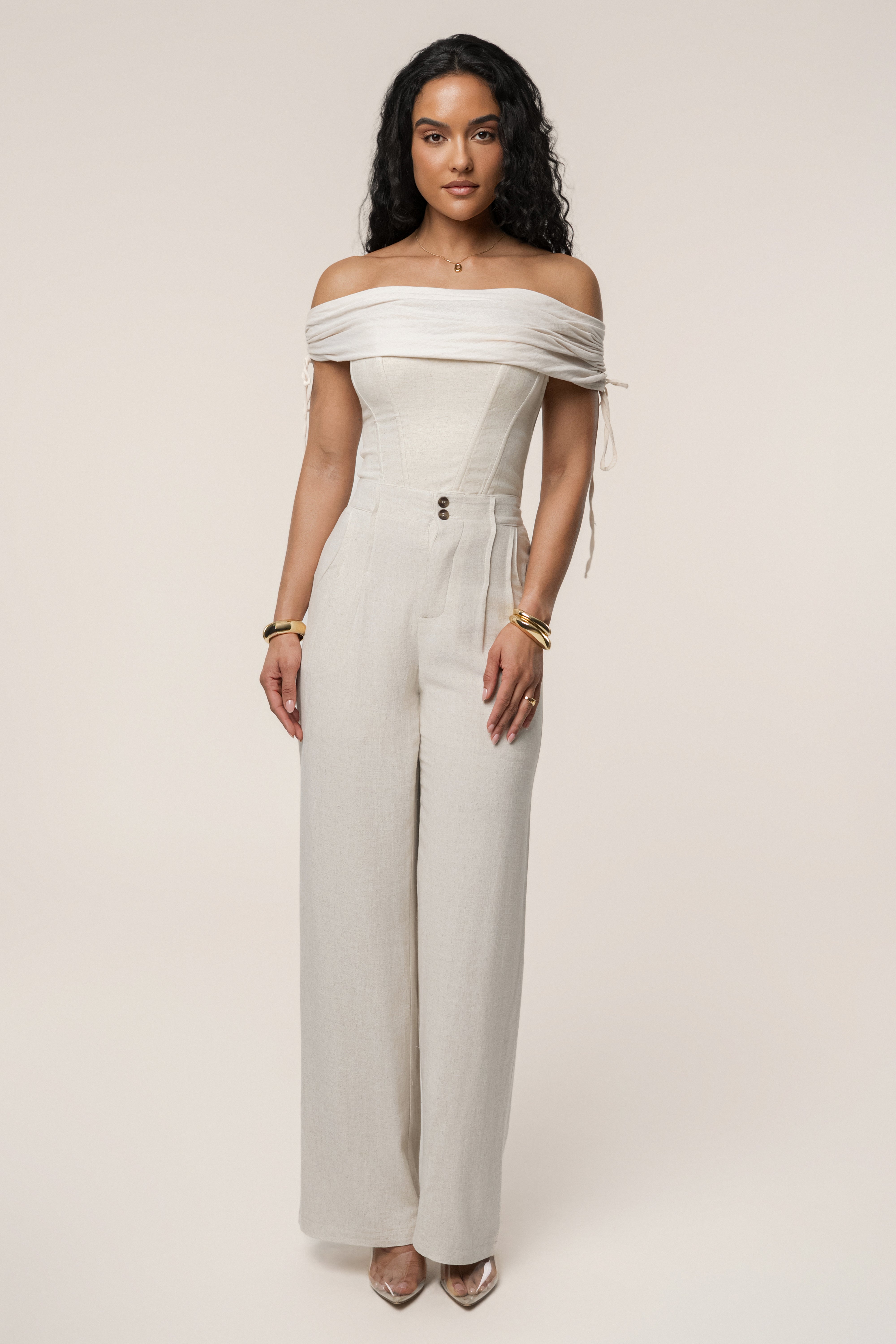 Natural New Obsession Draped Top - JLUXLABEL