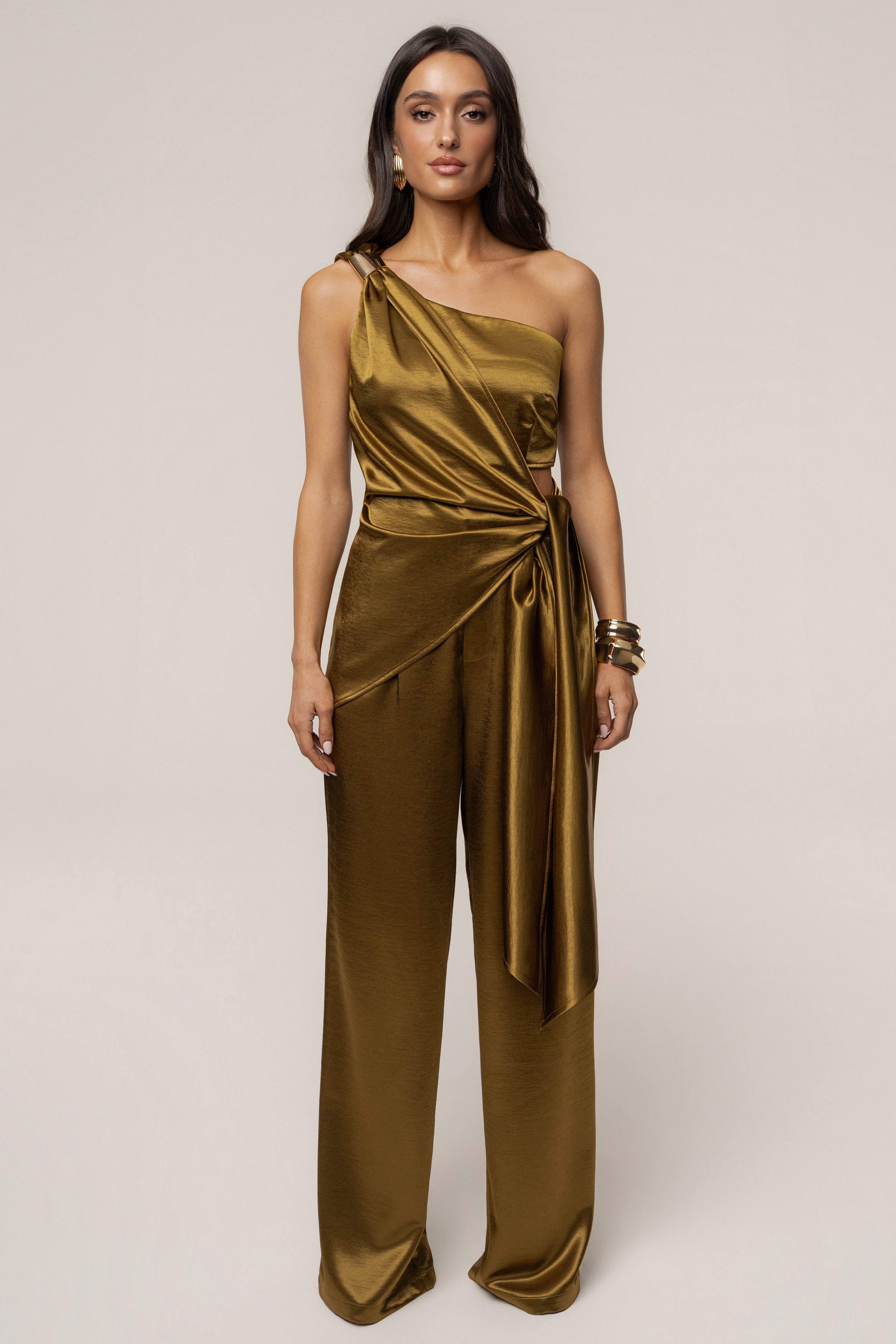 Olive Thea Satin Pants - JLUXLABEL