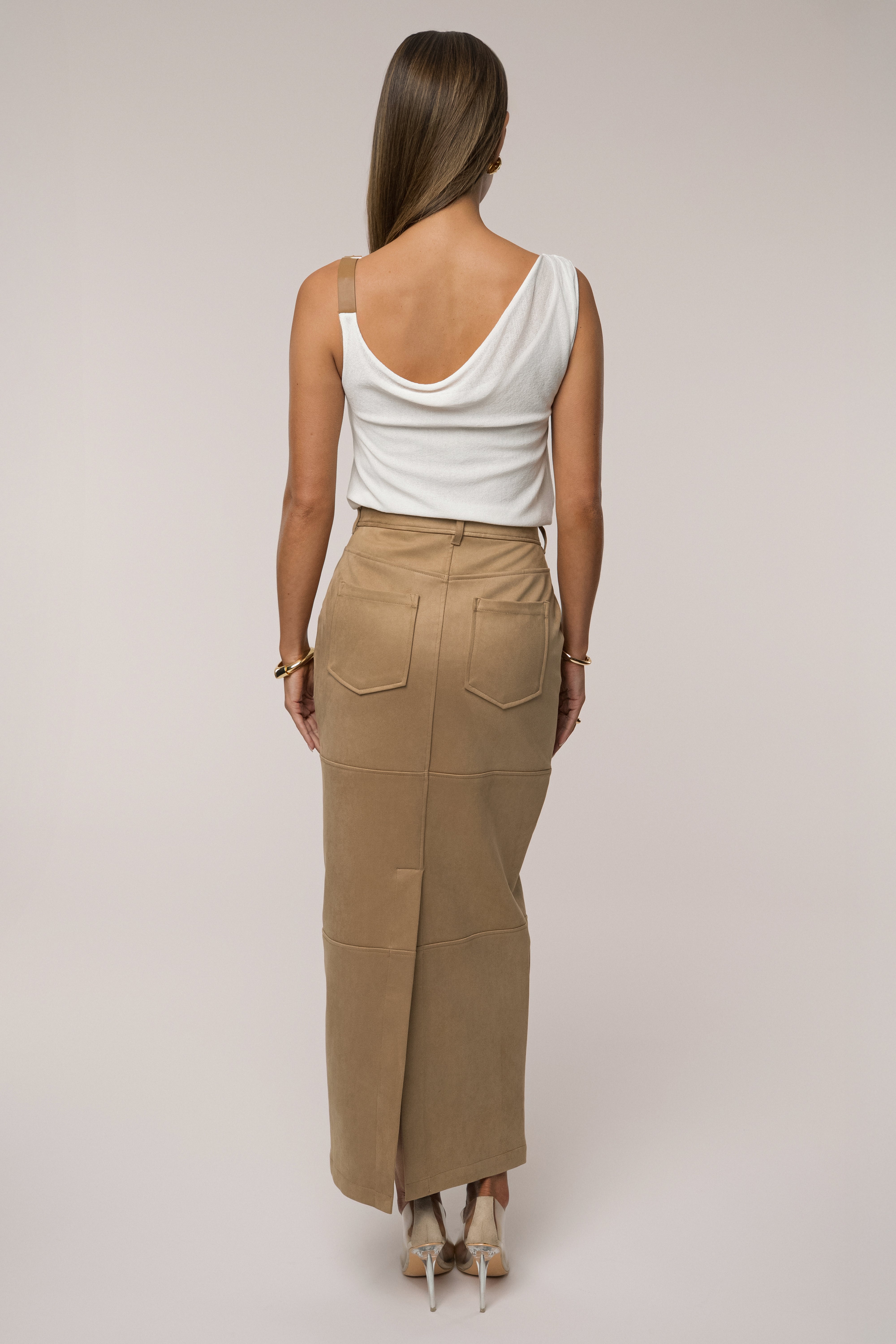 Ivory Shanti Faux Buckle Top - JLUXLABEL